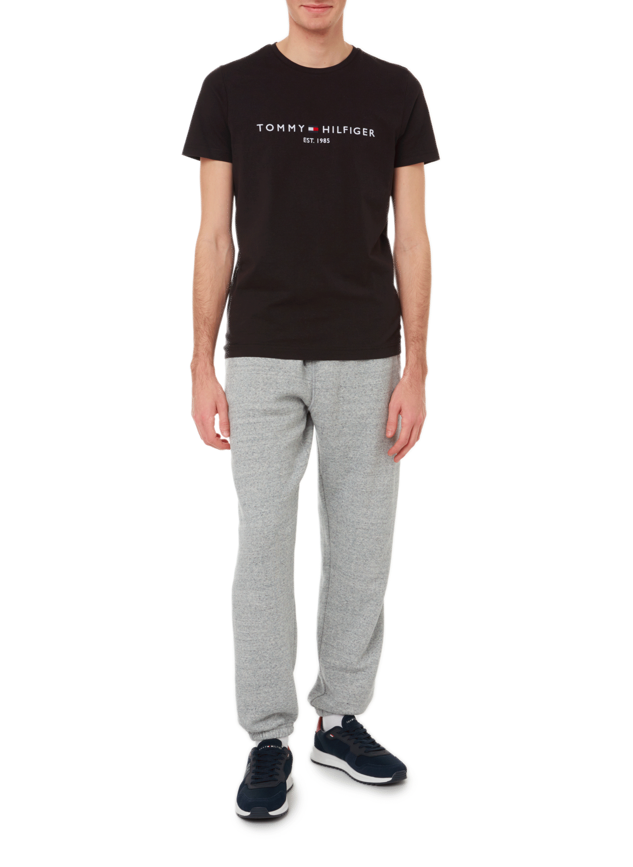 Cotton T-shirt TOMMY HILFIGER Black