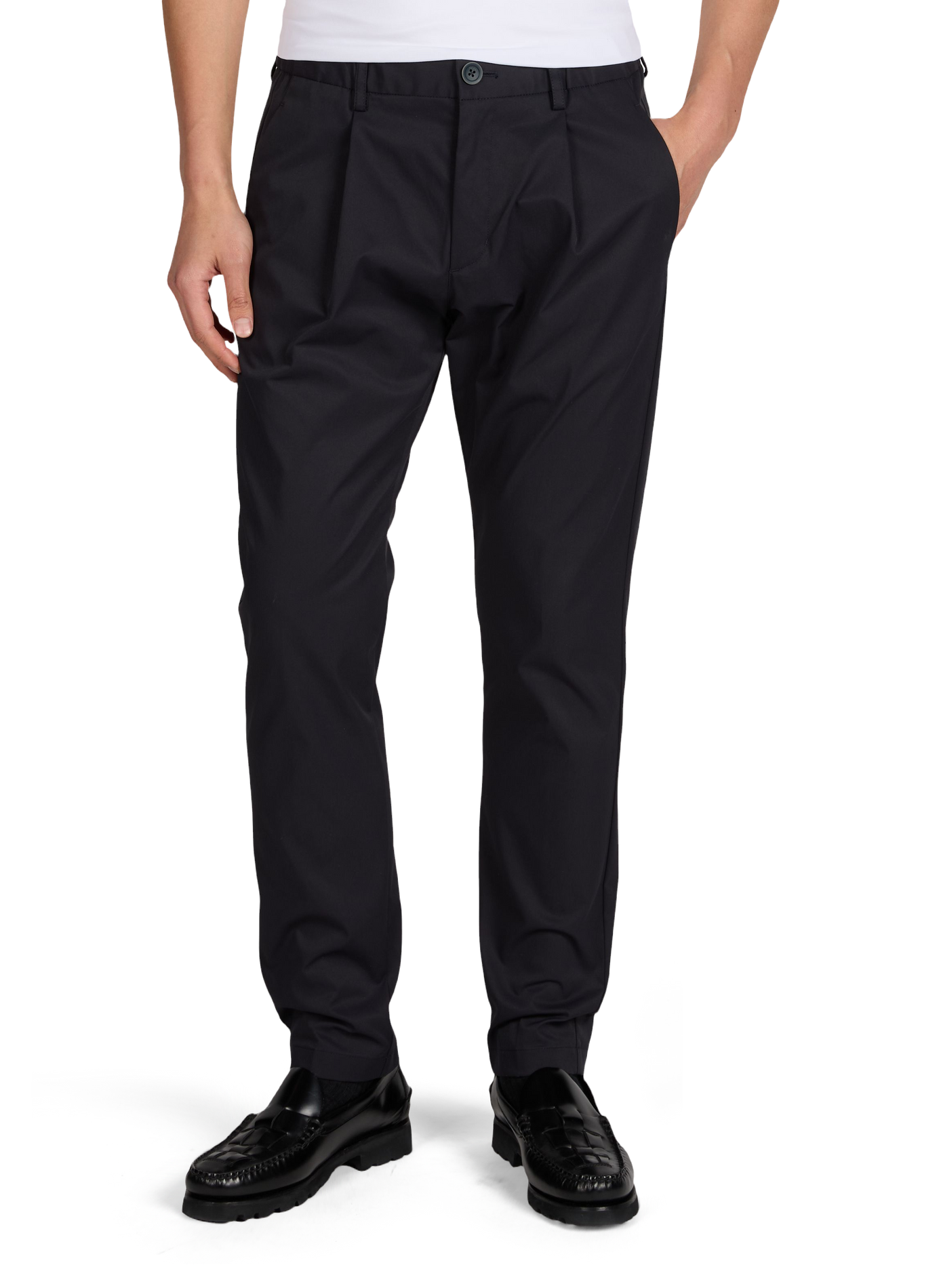 Pantalon droit à taille mi-basse HERNO Bleu