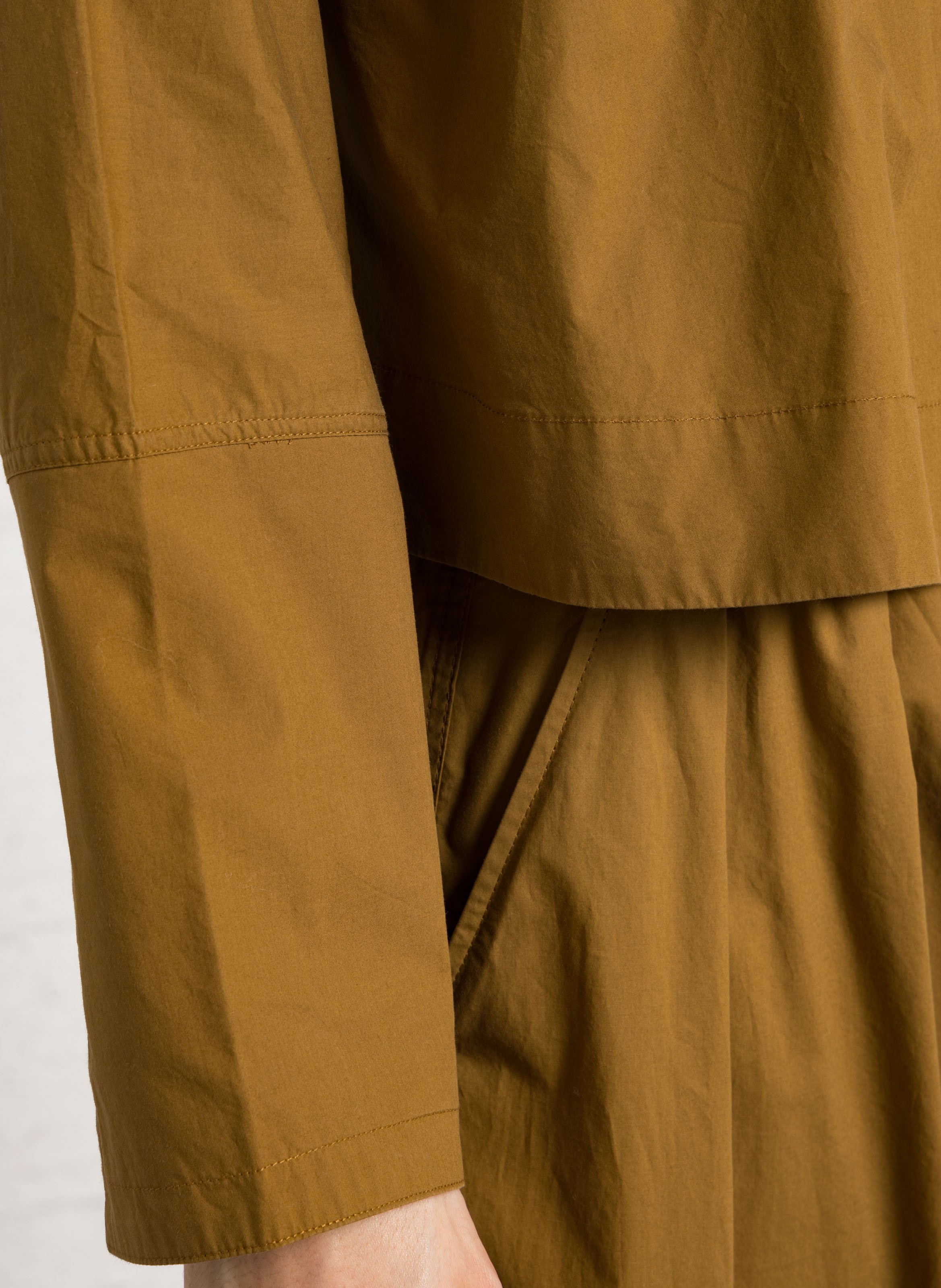 Blouse oversize col rond en coton armand SOEUR Marron