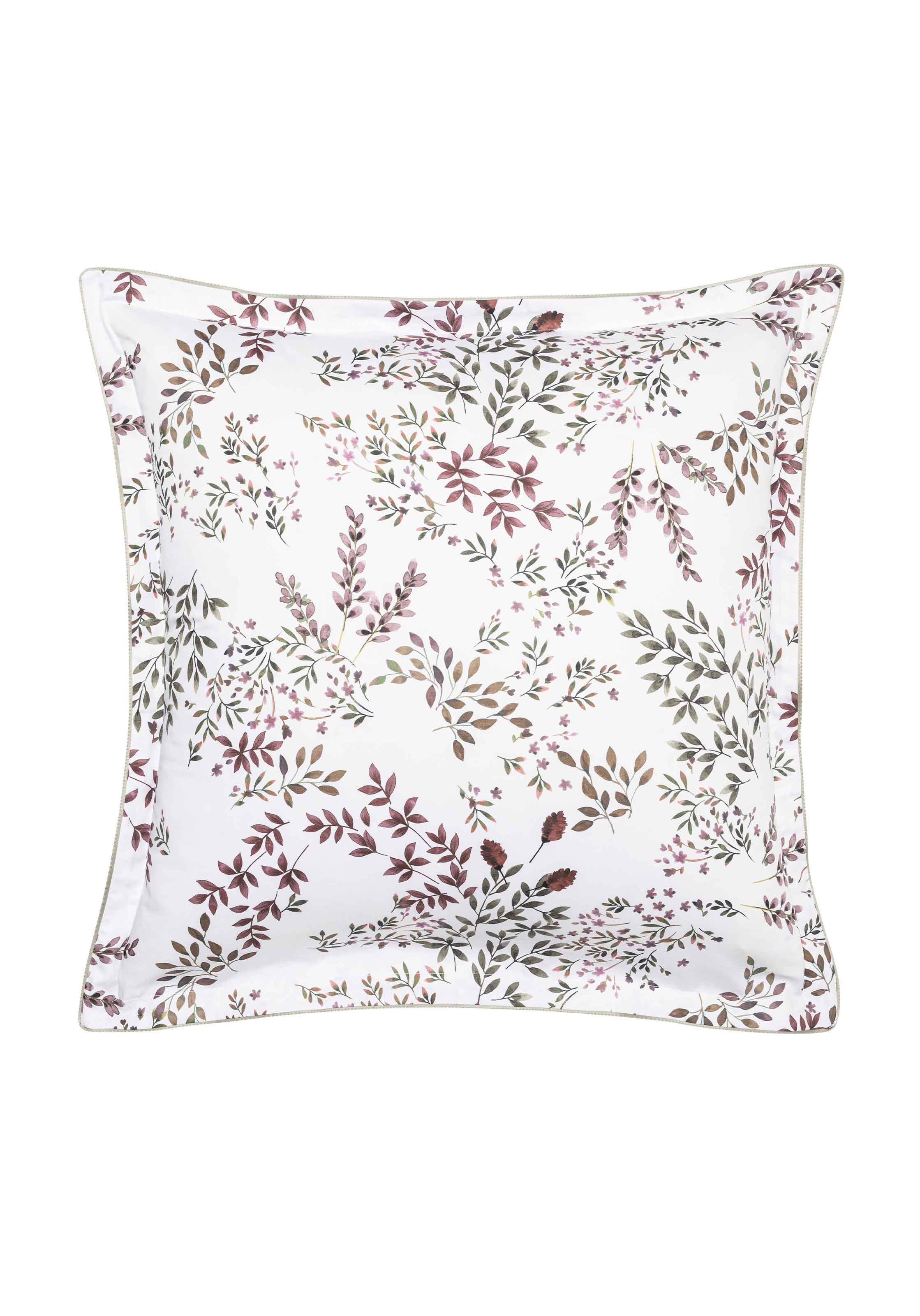 Taie d'oreiller imprimée en satin de coton bio, tourbillon ALEXANDRE TURPAULT Rouge