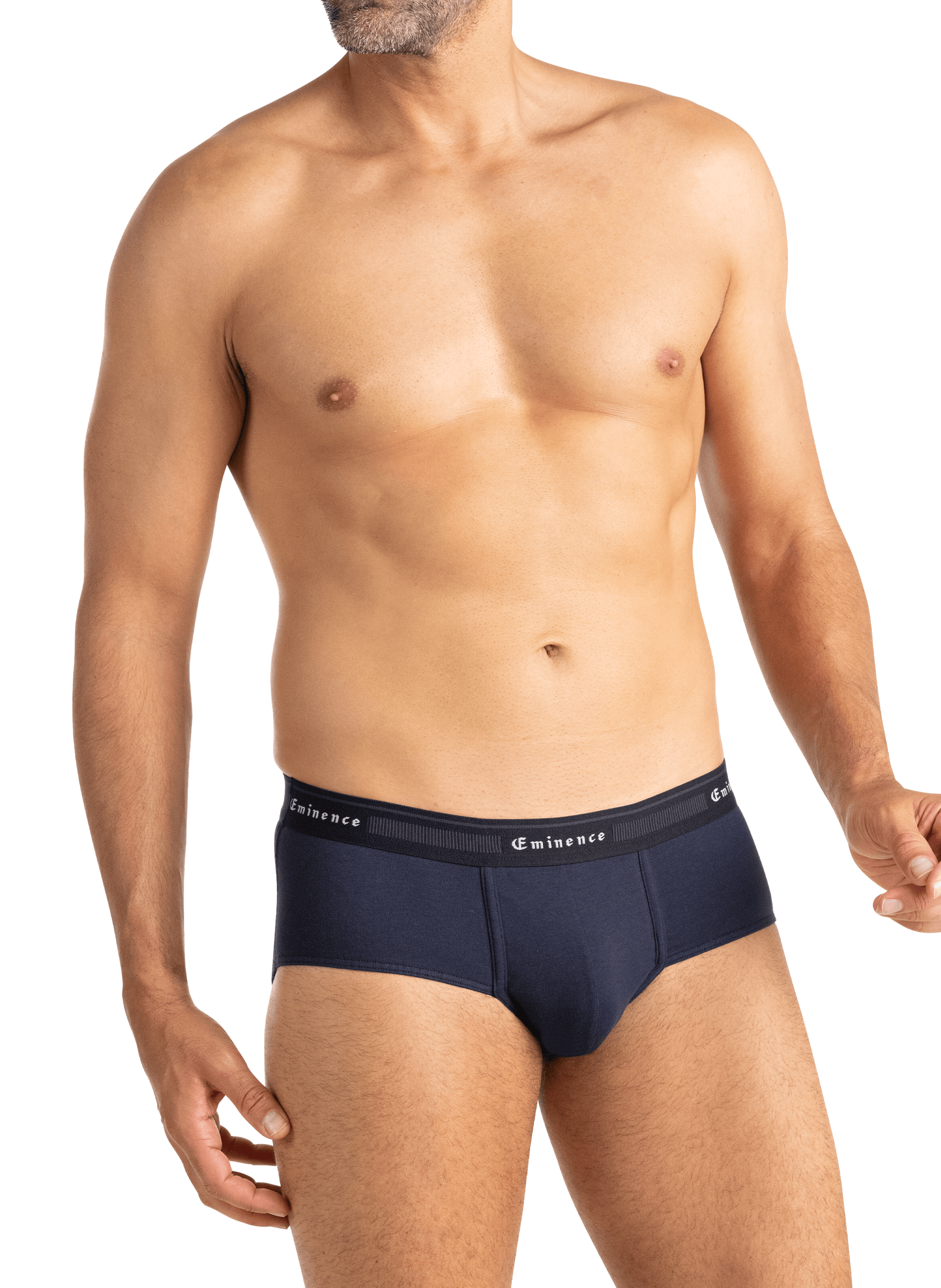 Lot de 3 slips unis en coton mélangé EMINENCE Multicolore