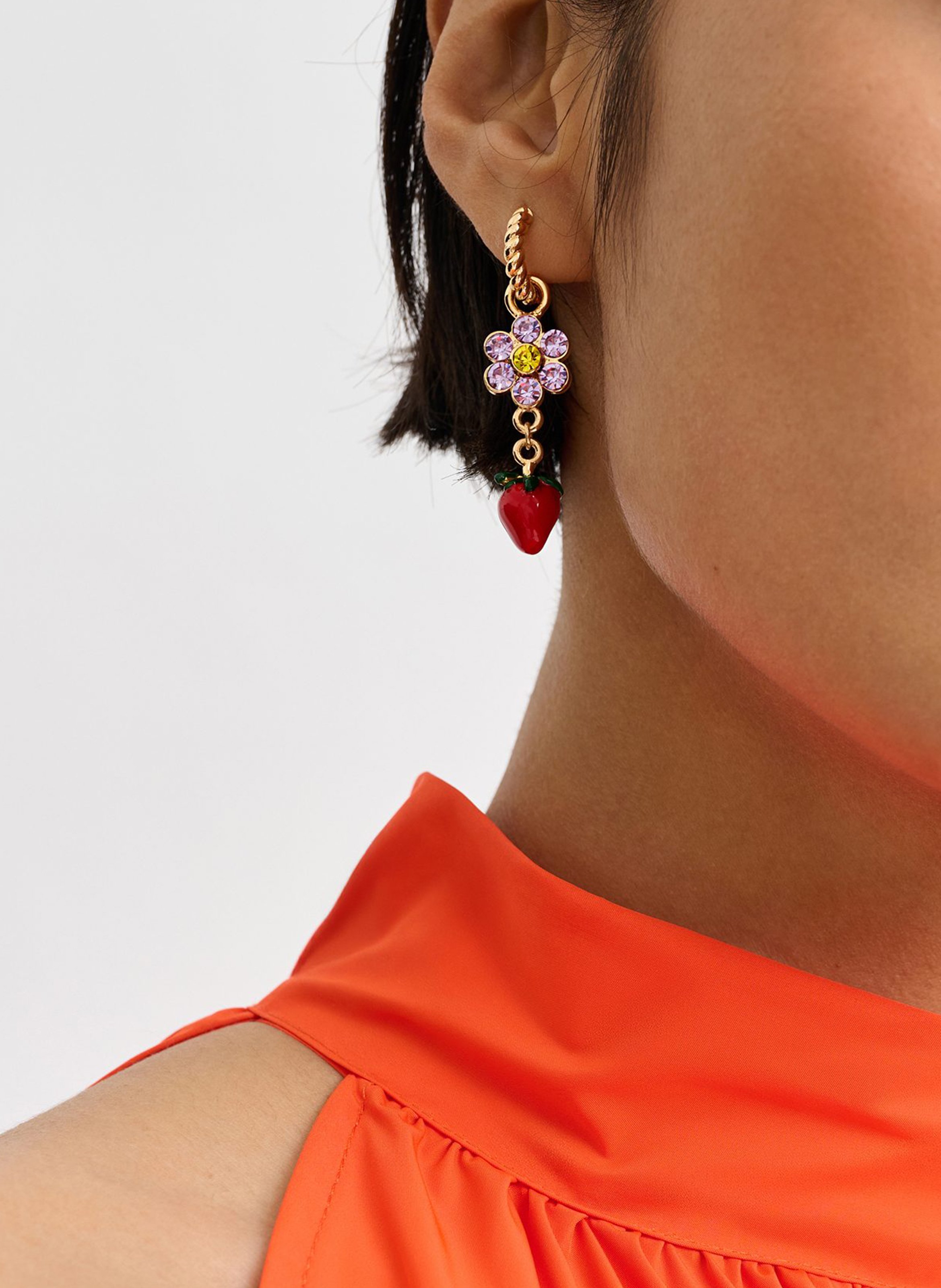 Boucles d'oreilles fantaisie à strass jolan ESSENTIEL ANTWERP Doré