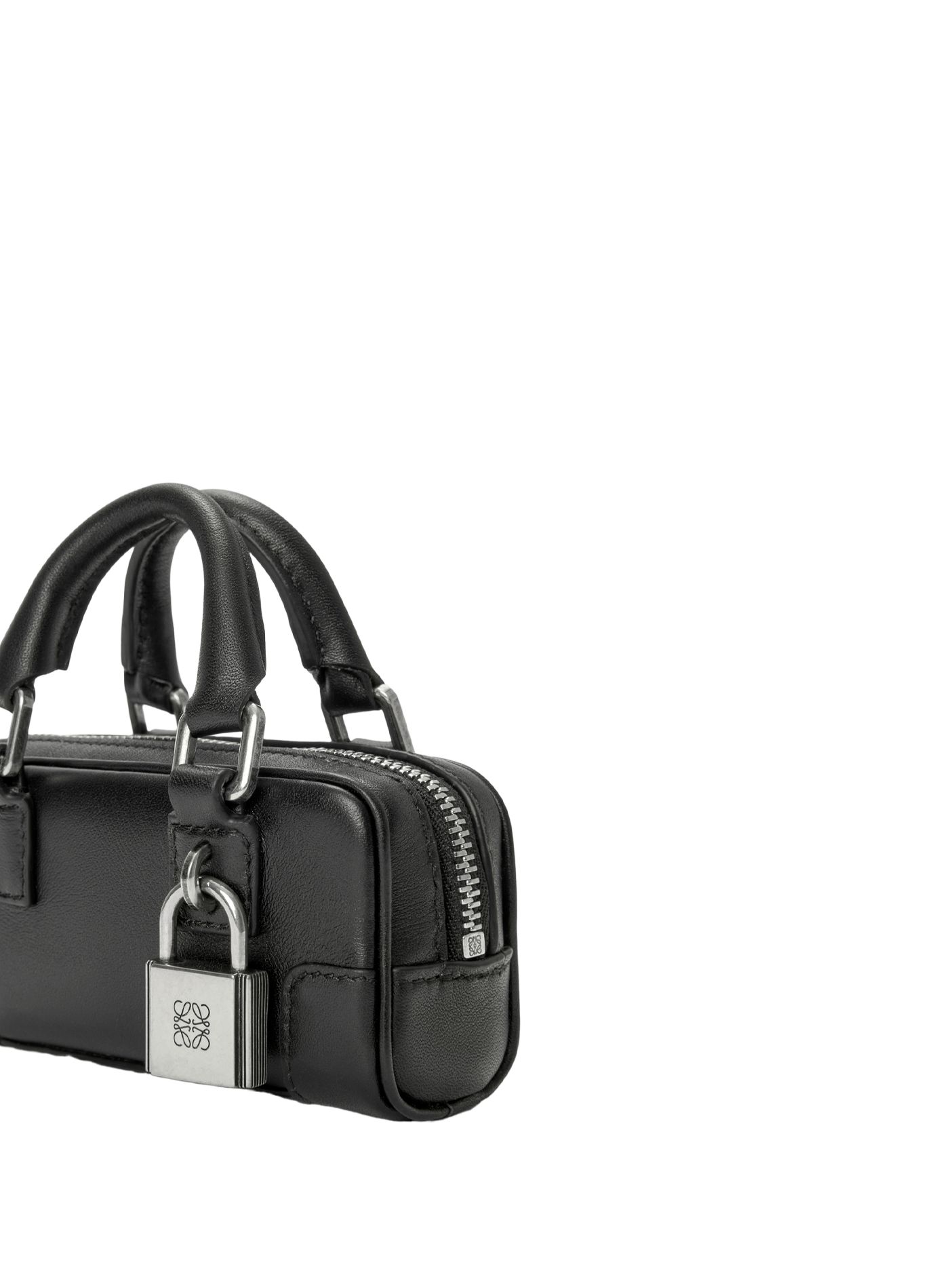 Sac Amazona Nano en cuir de veau brillant LOEWE Noir