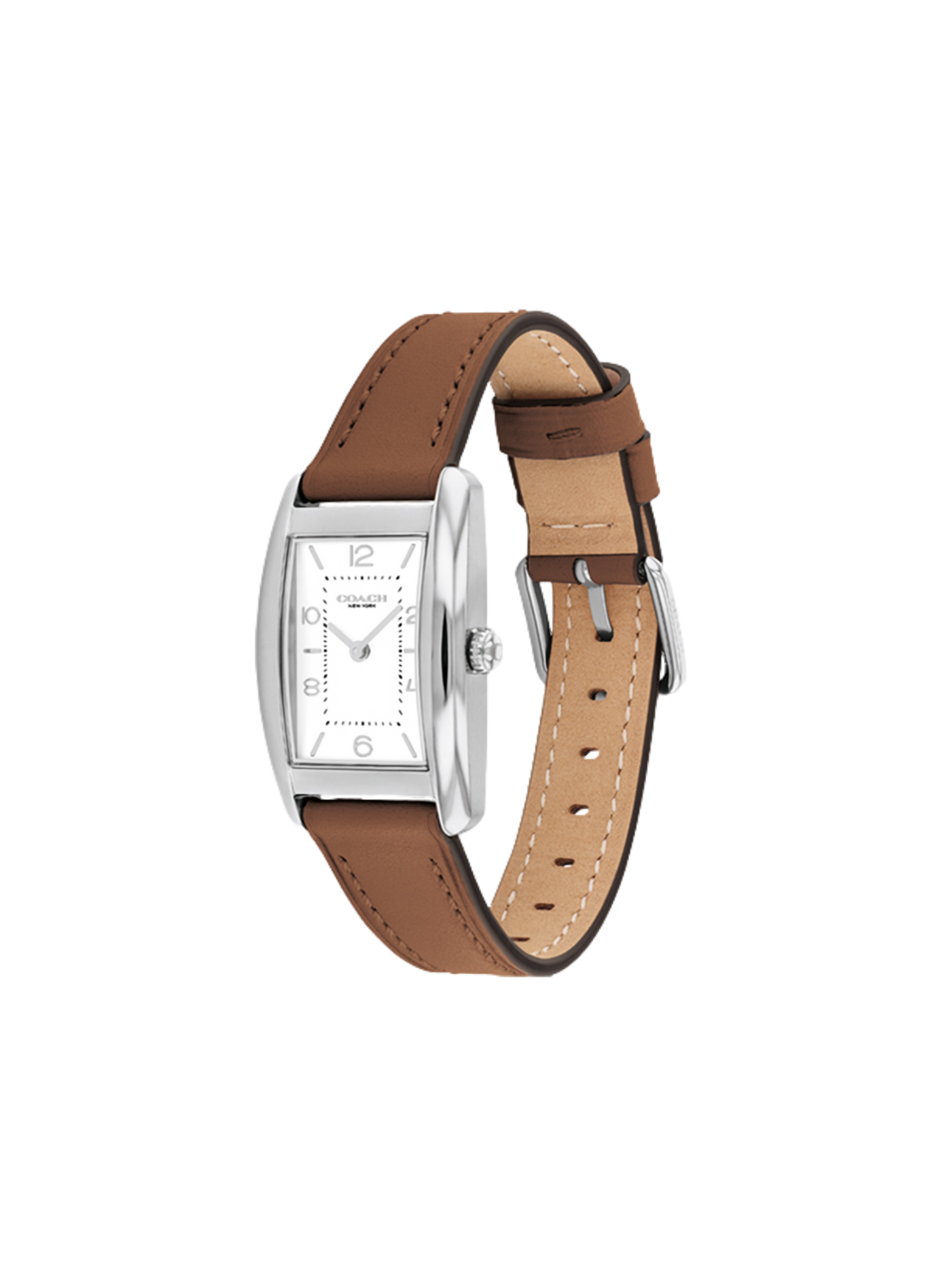 Montre quartz Reese en cuir COACH MONTRES Marron