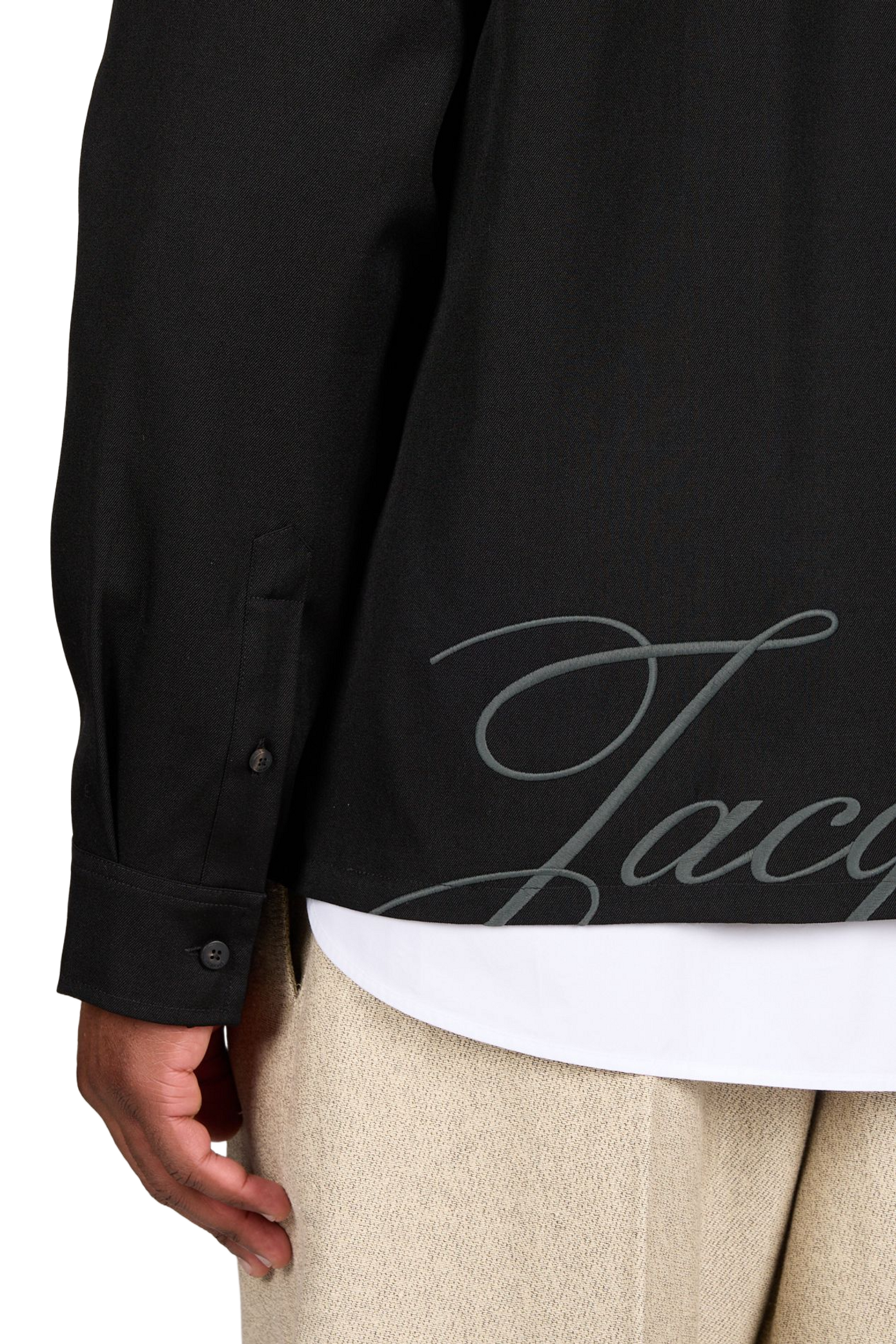 Surchemise zippée en laine vierge JACQUEMUS Noir