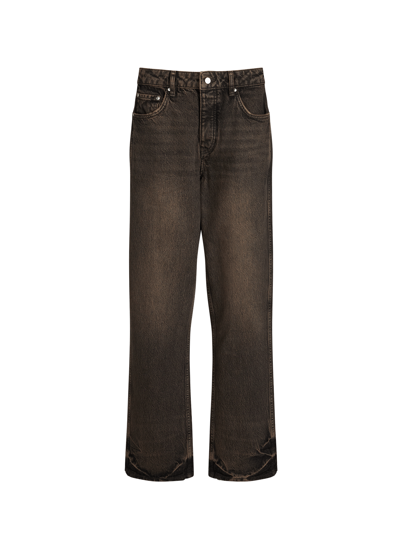 Rechte jeans R2 van katoenen denim REPRESENT Bruin