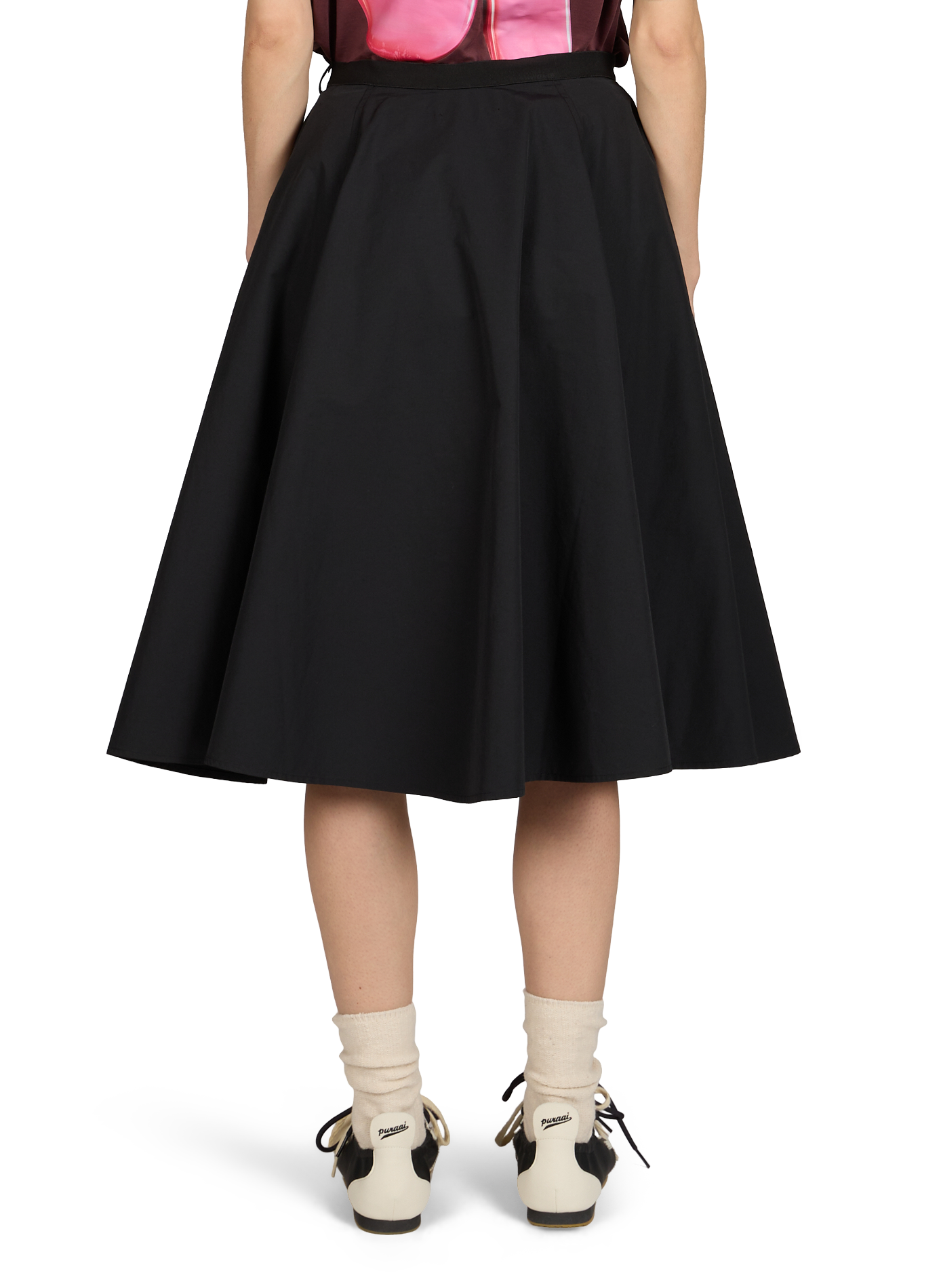 Midi Eline cotton blend skirt GERTRUDE ET GASTON Black