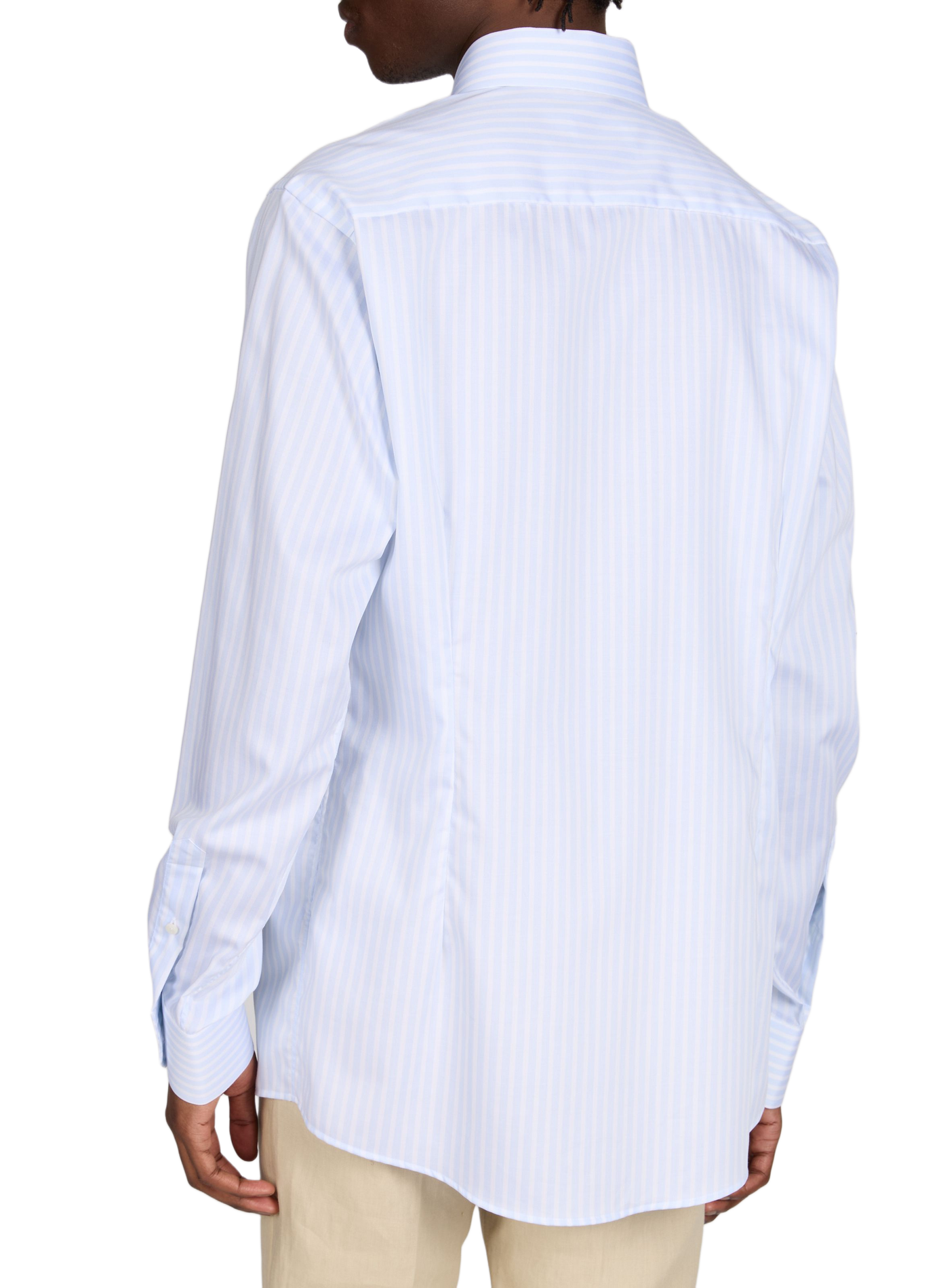 Straight Striped Cotton Shirt ETON Blue