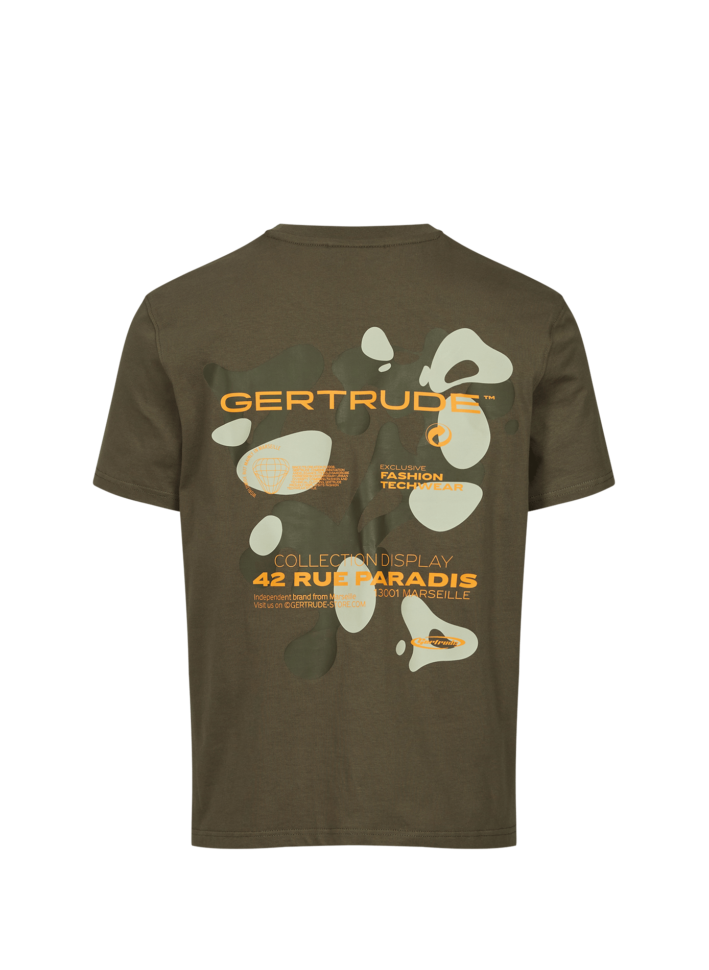 Printed cotton T-shirt GERTRUDE ET GASTON Khaki