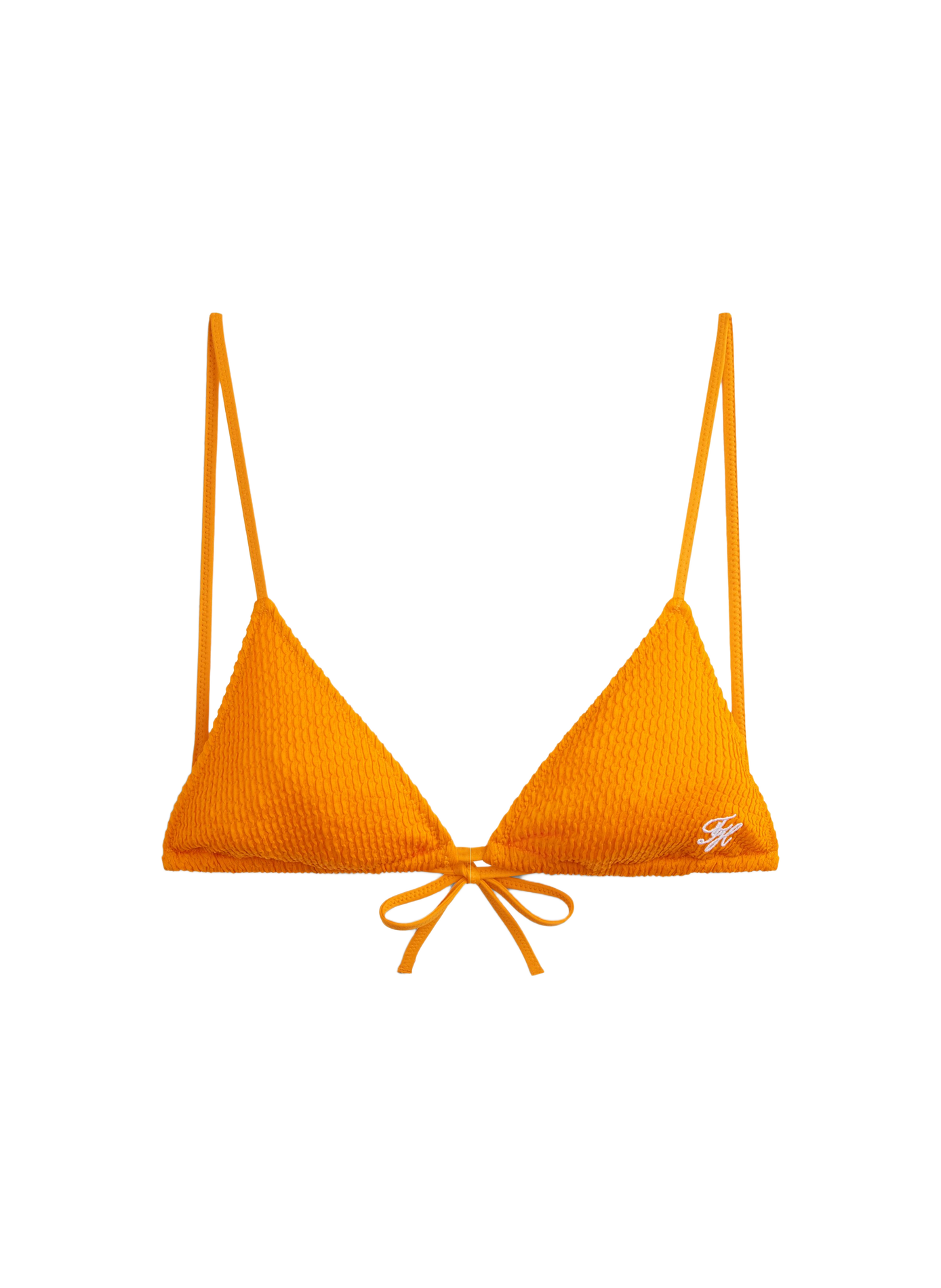 Triangle bikini top with tie closure TOMMY HILFIGER Orange