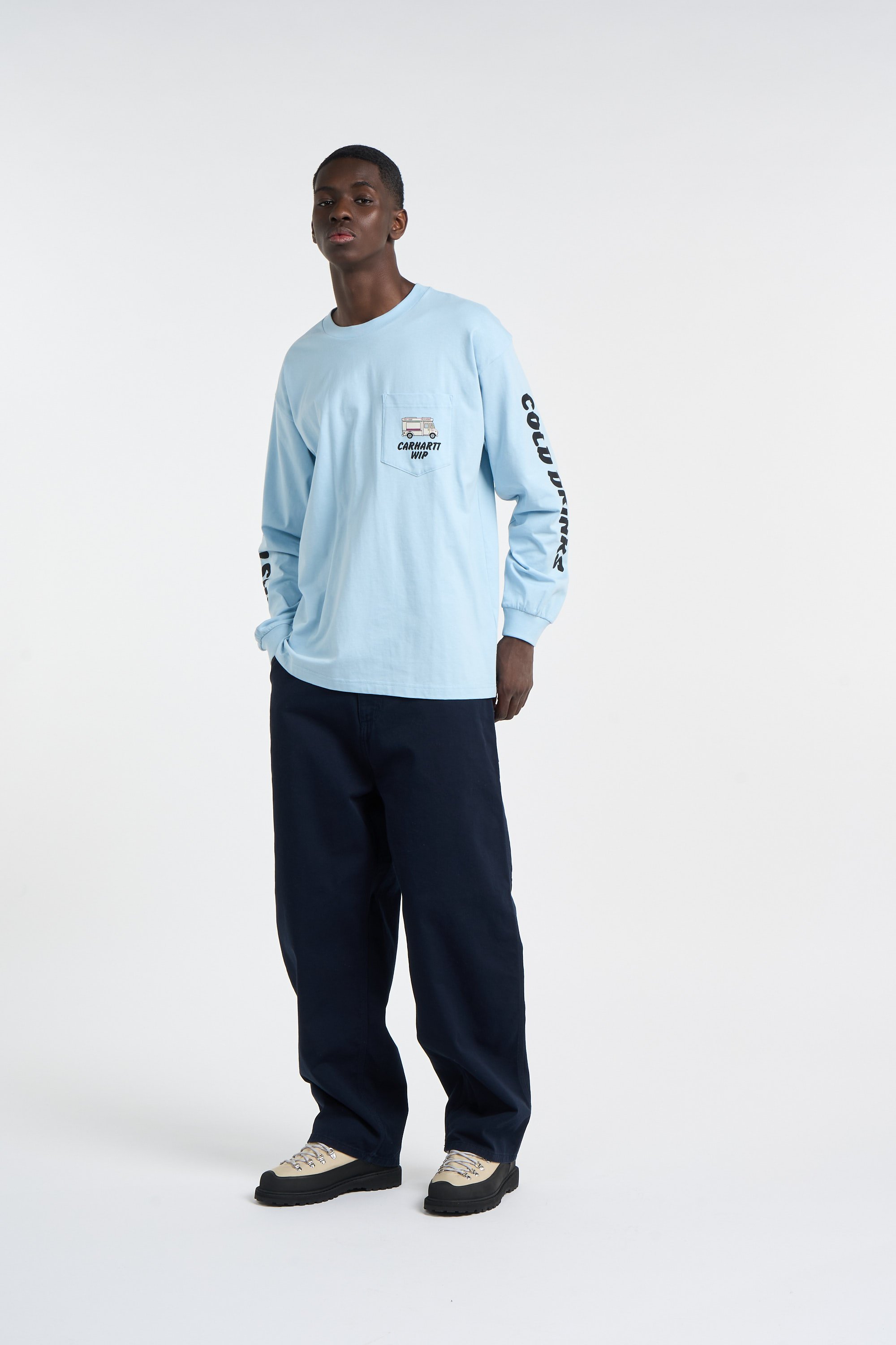 Pantalon og single knee pant CARHARTT WIP Bleu