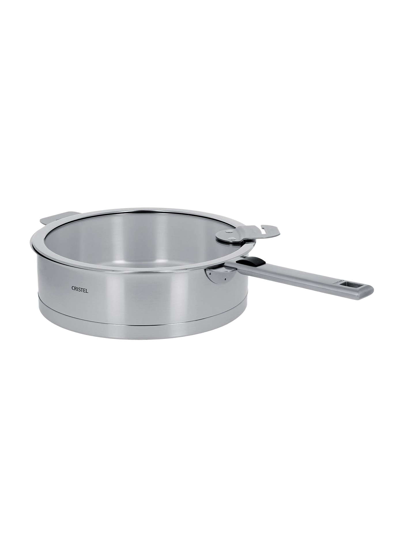 Sauteuse à poignée amovible Strate en inox CRISTEL Gris