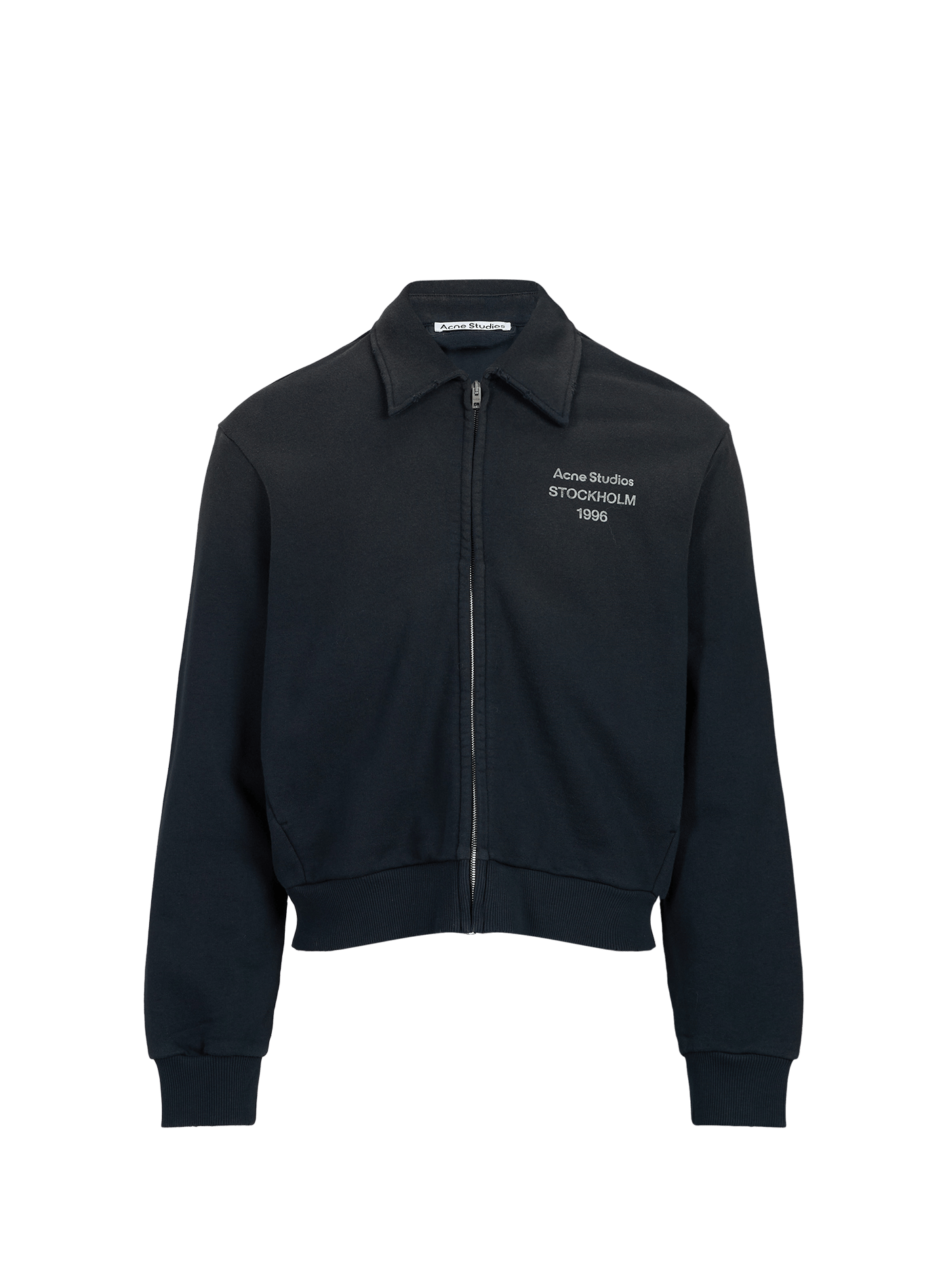 Sweat zippé en coton mélangé ACNE STUDIOS Noir