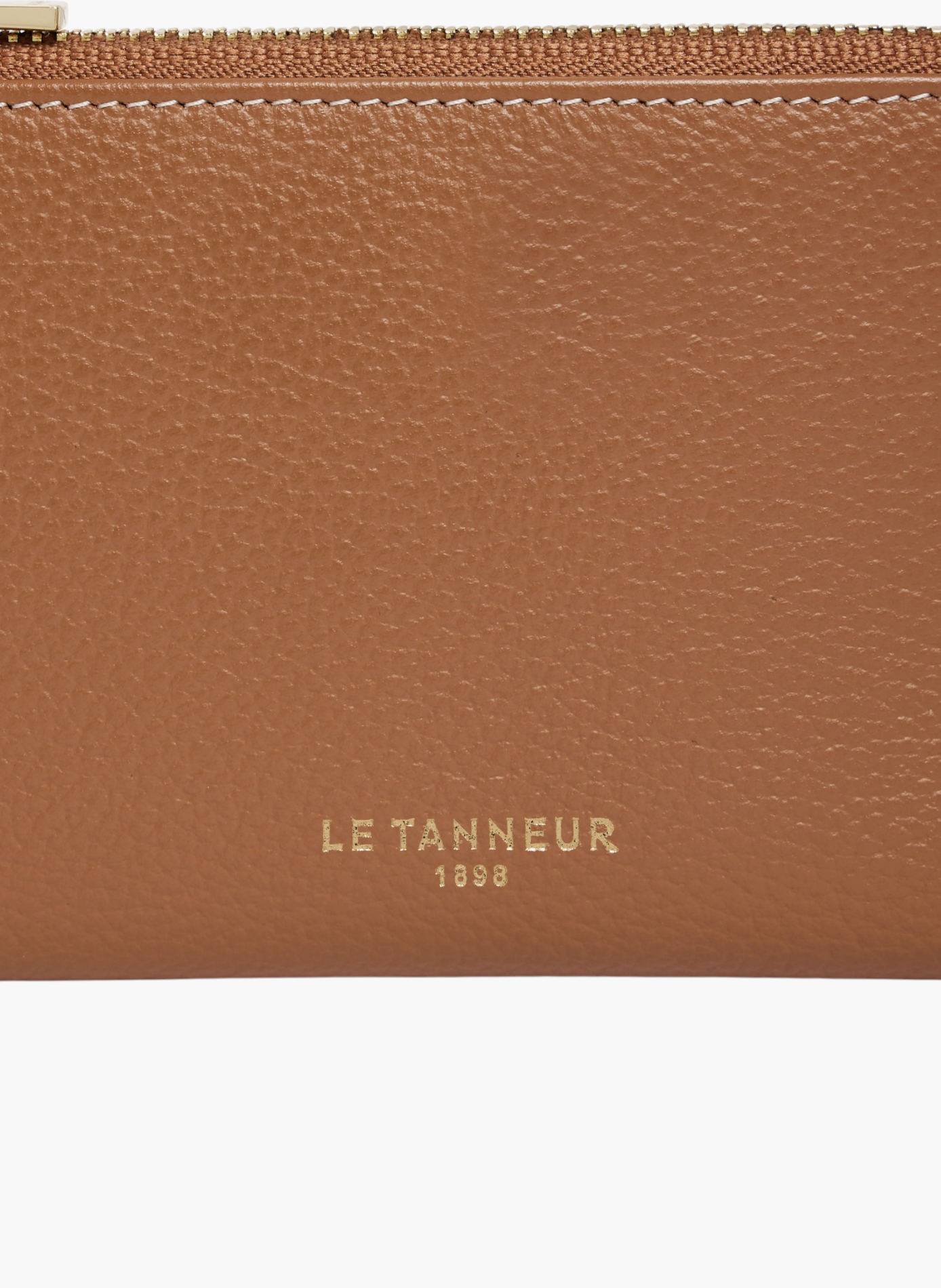 Etui clés zippé albertine en cuir grainé LE TANNEUR Marron
