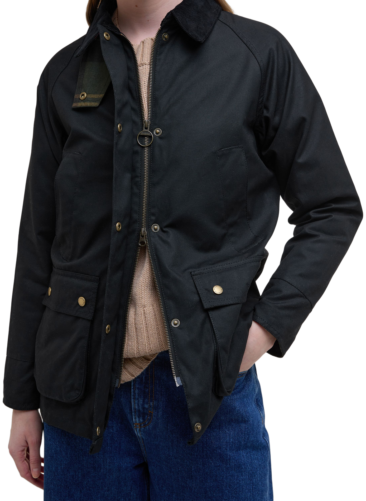 Veste Wax Acorn en coton  BARBOUR Noir