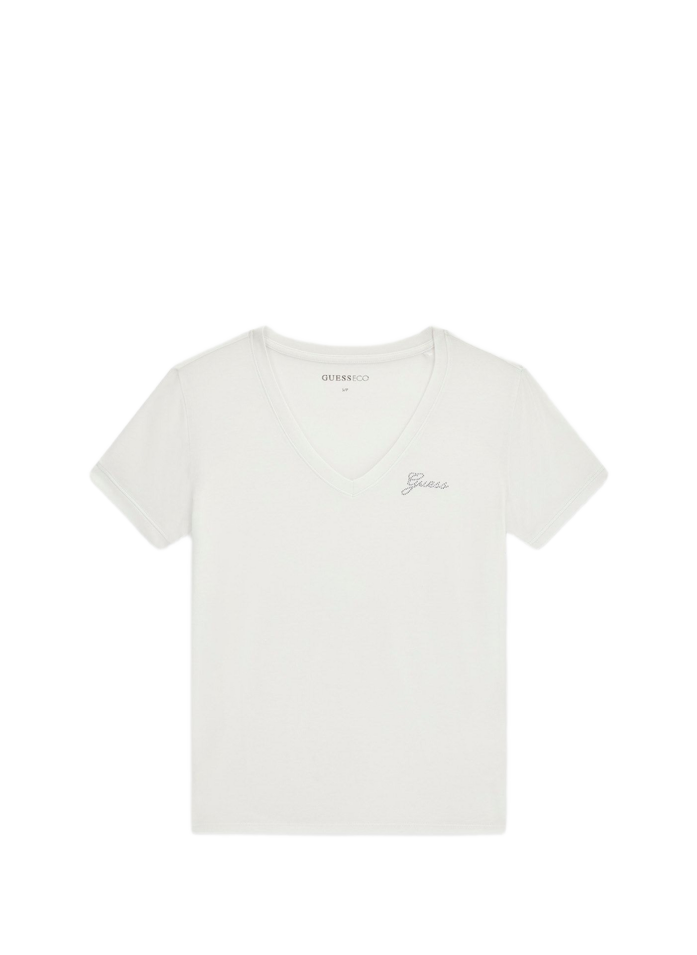 Camiseta cuello en V GUESS Blanco