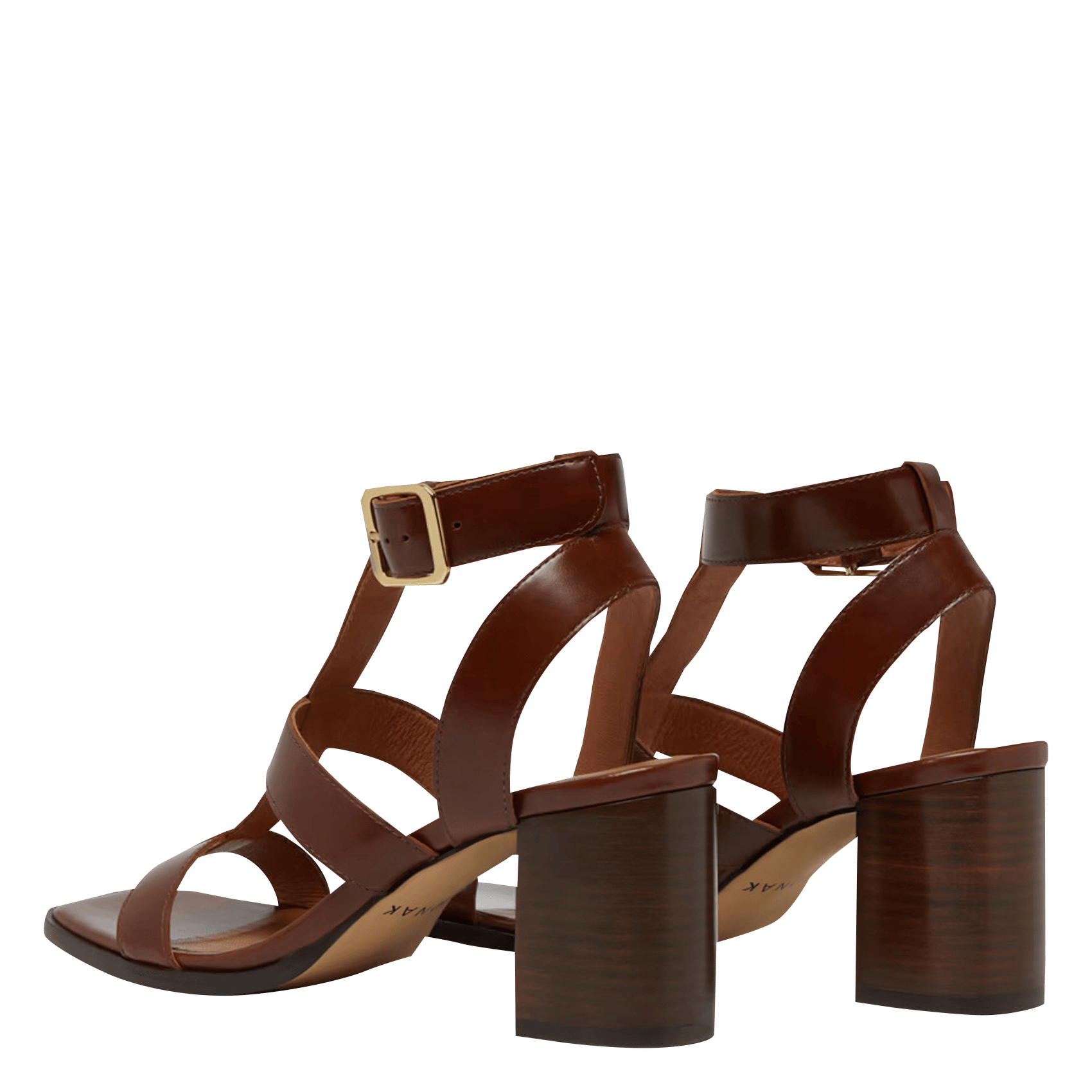 Sandales à talons en cuir vilma JONAK Marron