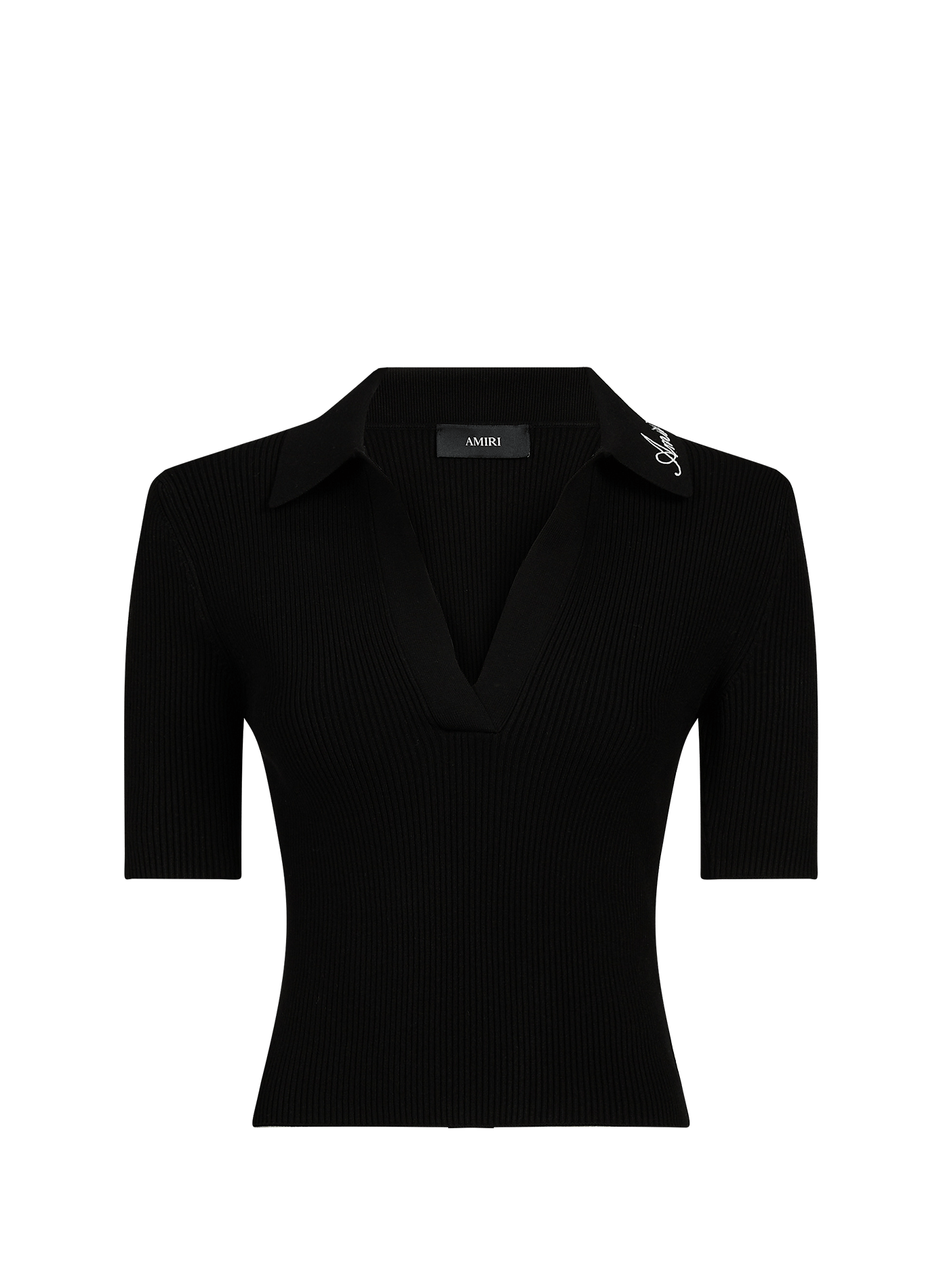Top maille côtelée AMIRI Noir