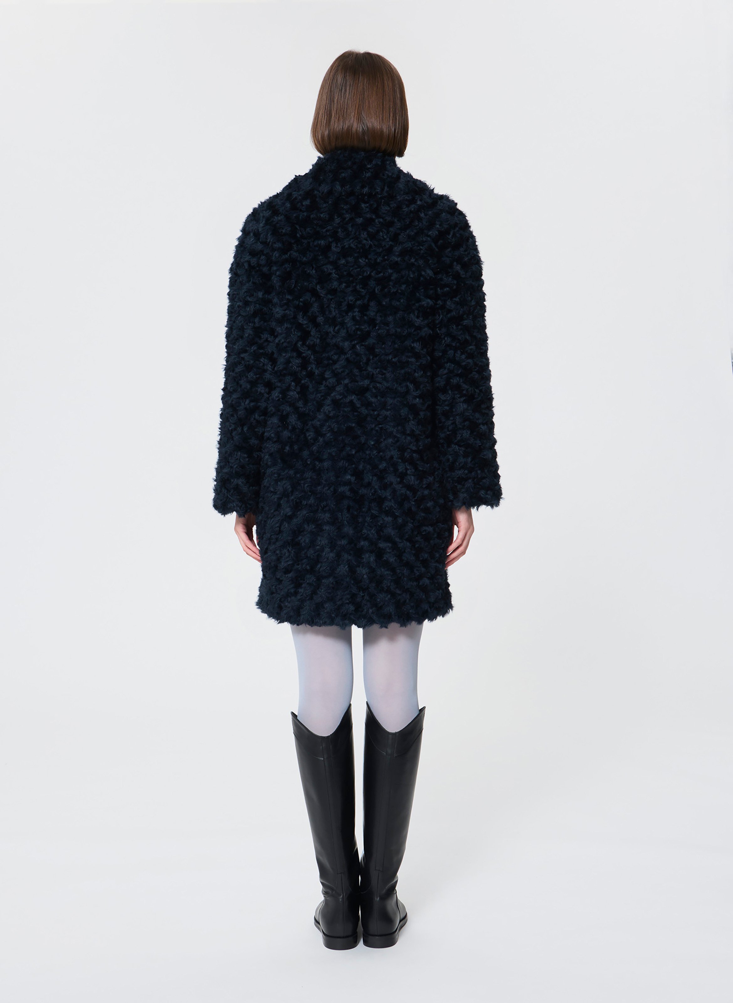 Manteau fausse fourrure mael TARA JARMON Bleu