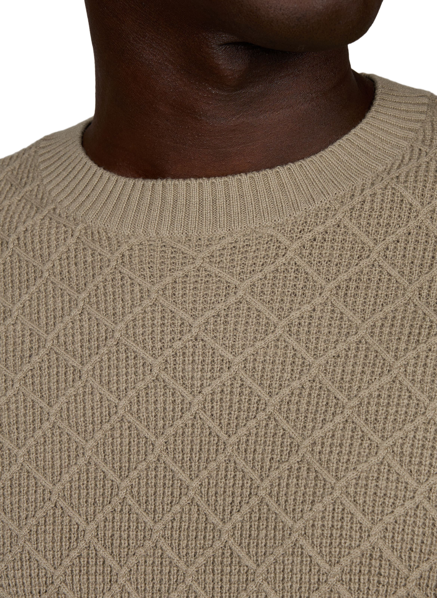 Oversized wool and cashmere jumper EMPORIO ARMANI Beige