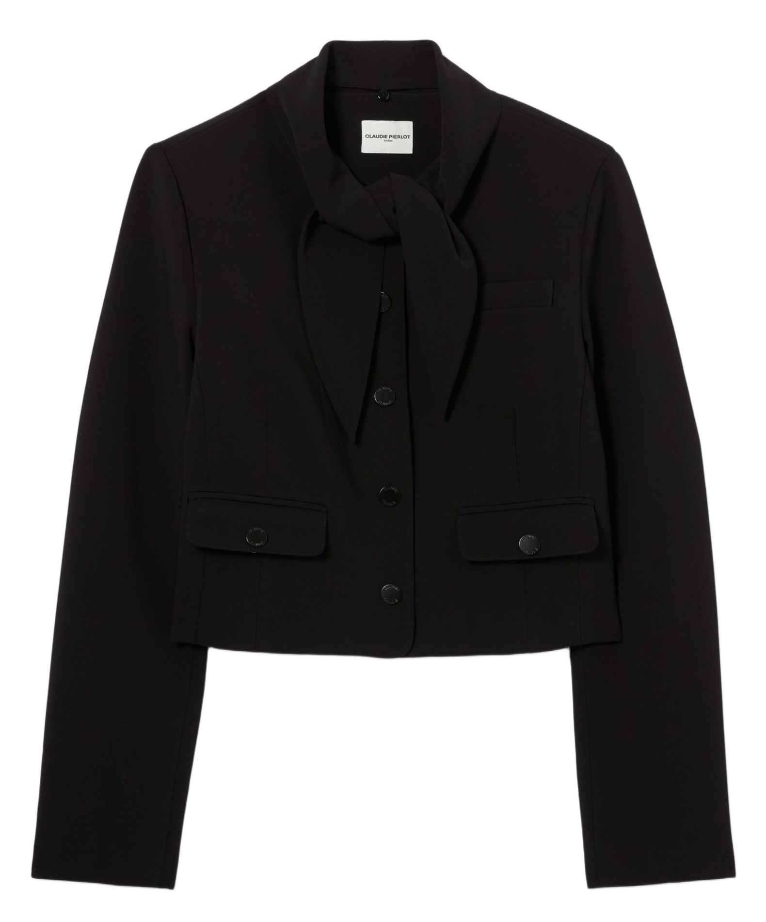 Veste droite col lavallière CLAUDIE PIERLOT Noir