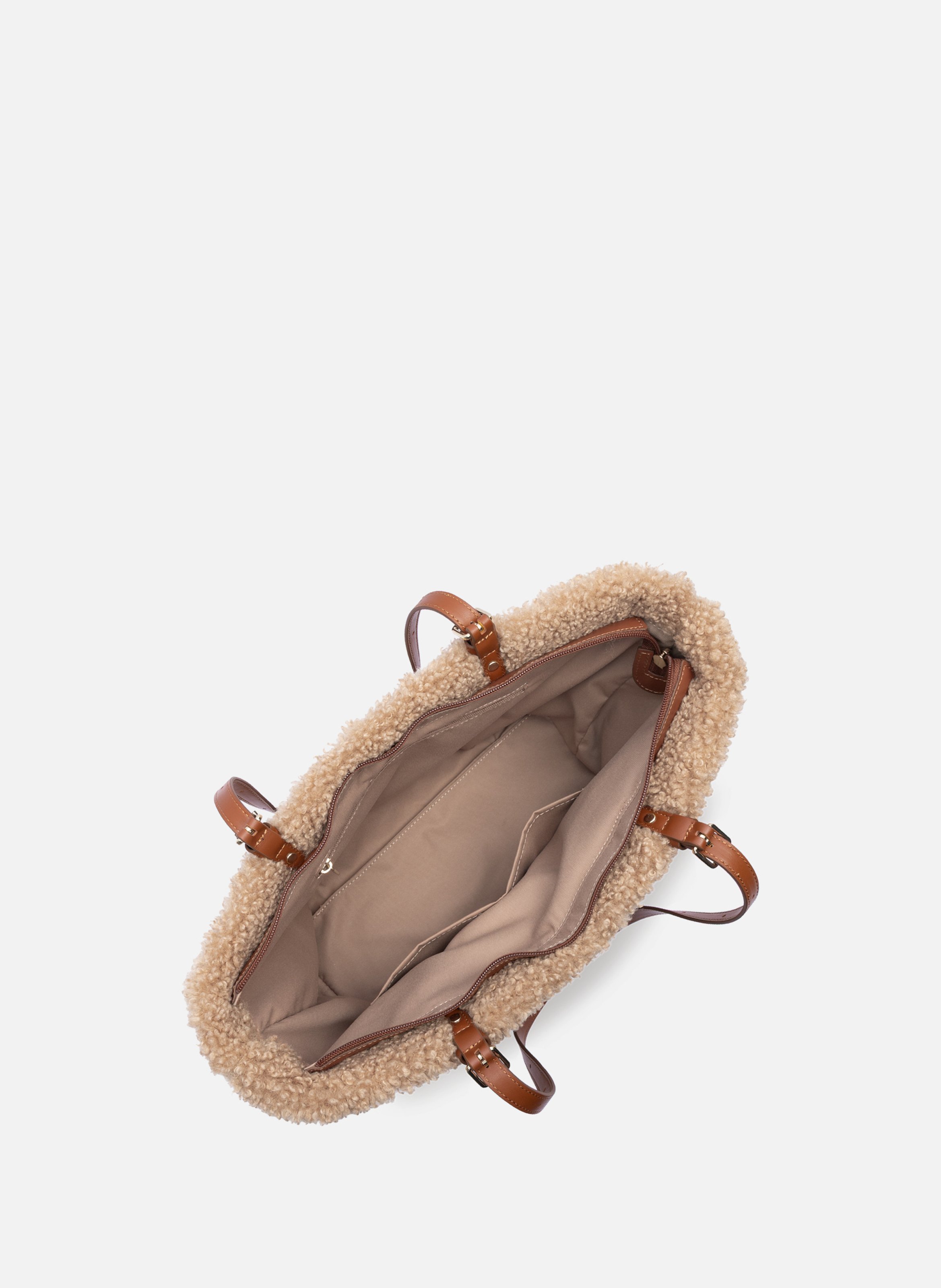 Schoudertas - faux fur LANCASTER Bruin