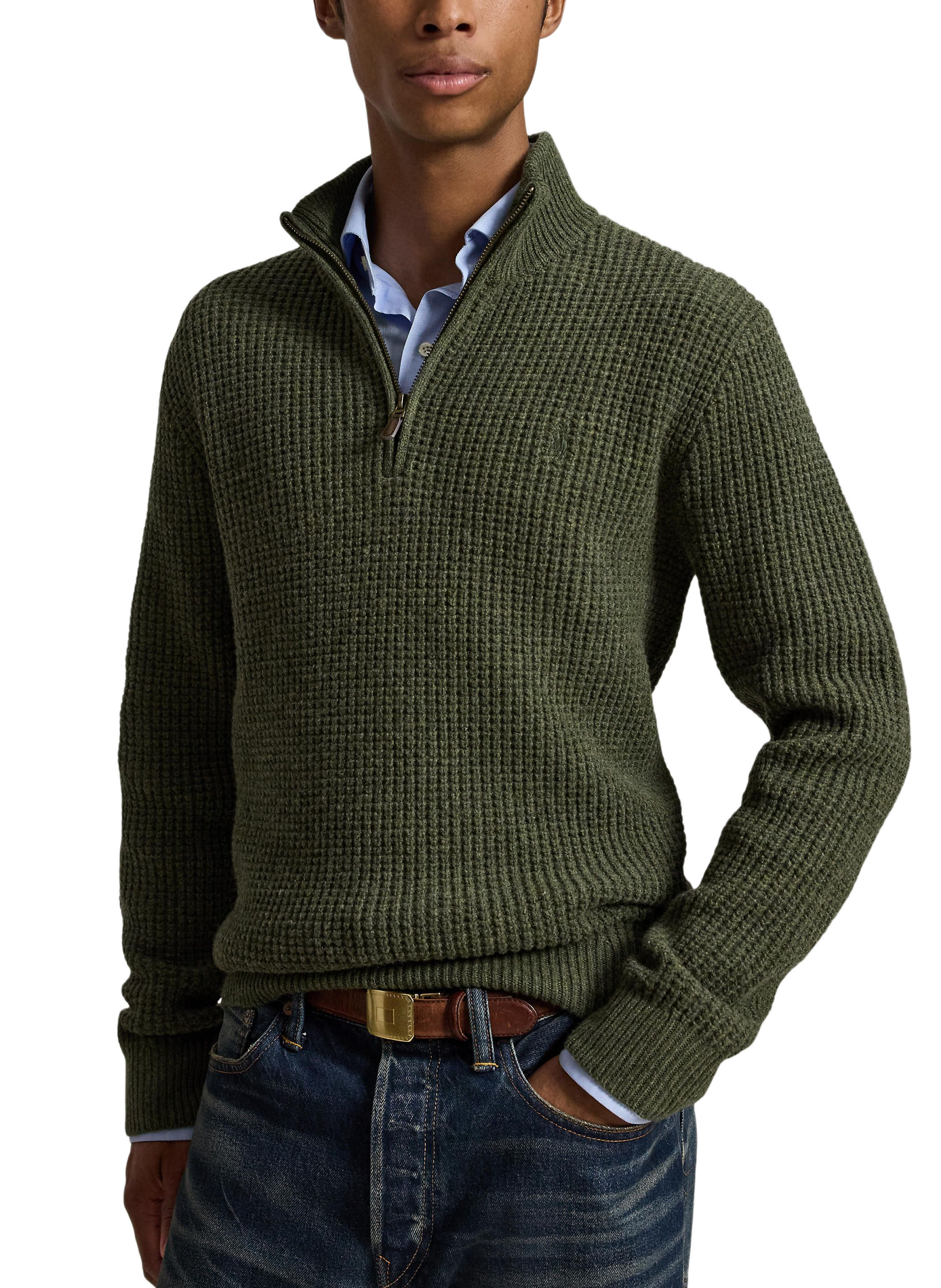 Trui met polokraag van gemengde wol POLO RALPH LAUREN Groen