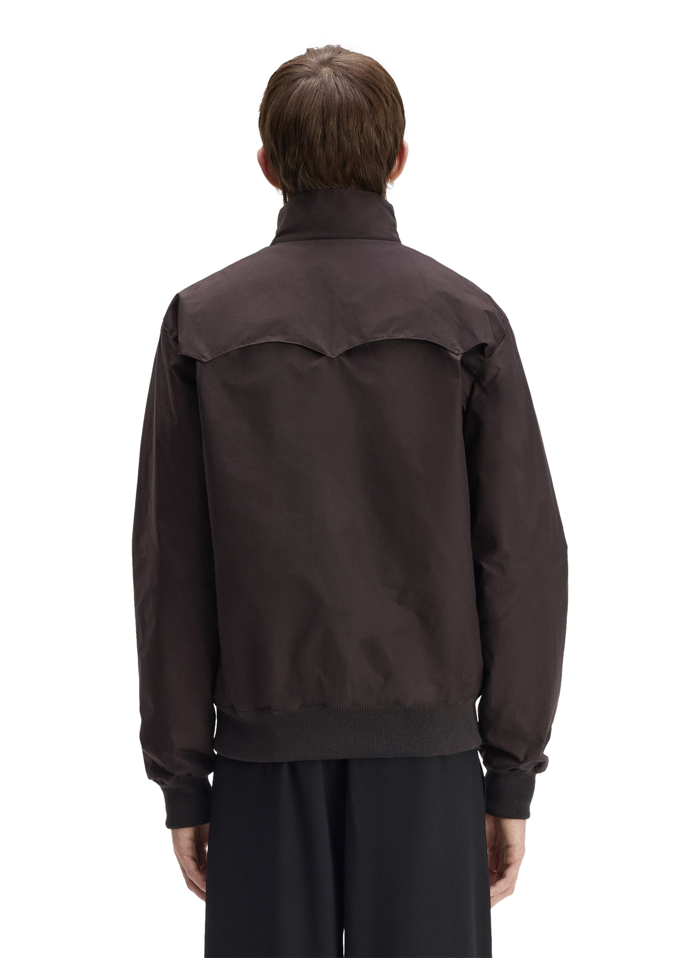 Rechte jas met opstaande kraag van katoen FRED PERRY Bruin