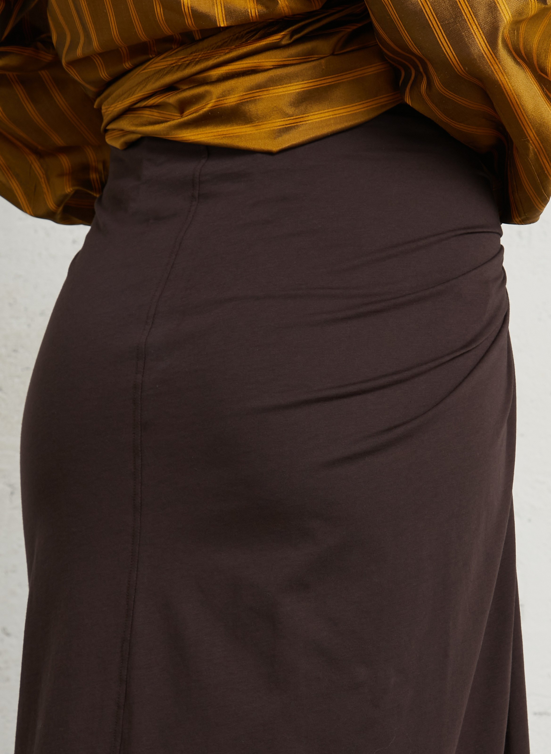 Jupe longue en coton bio goa SOEUR Marron