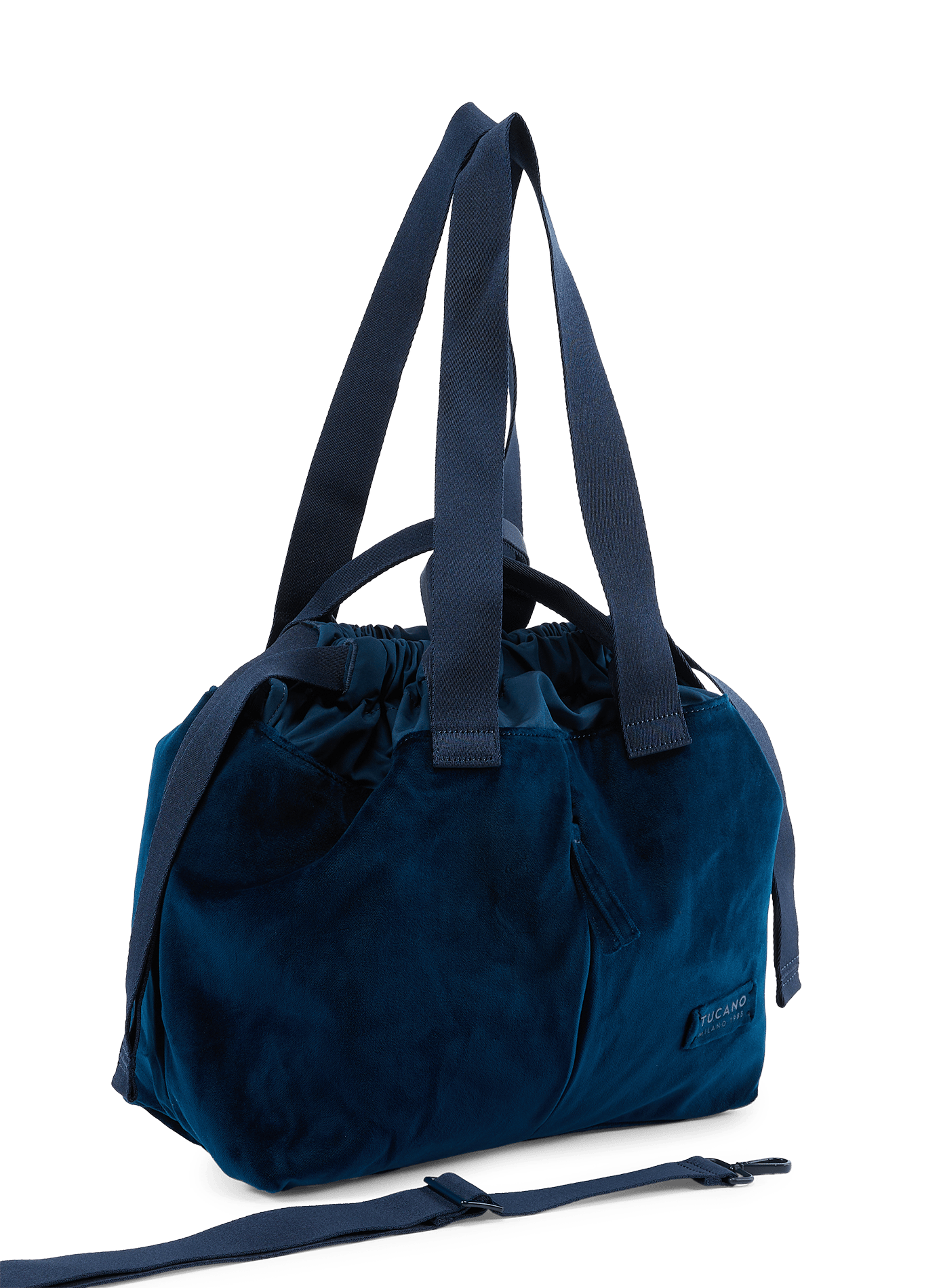 Tote bag en effet velours en coton TUCANO Blau