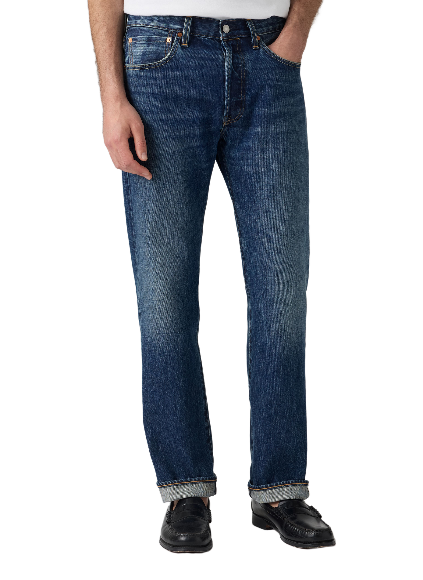 Straight cotton jeans LEVI'S Blue
