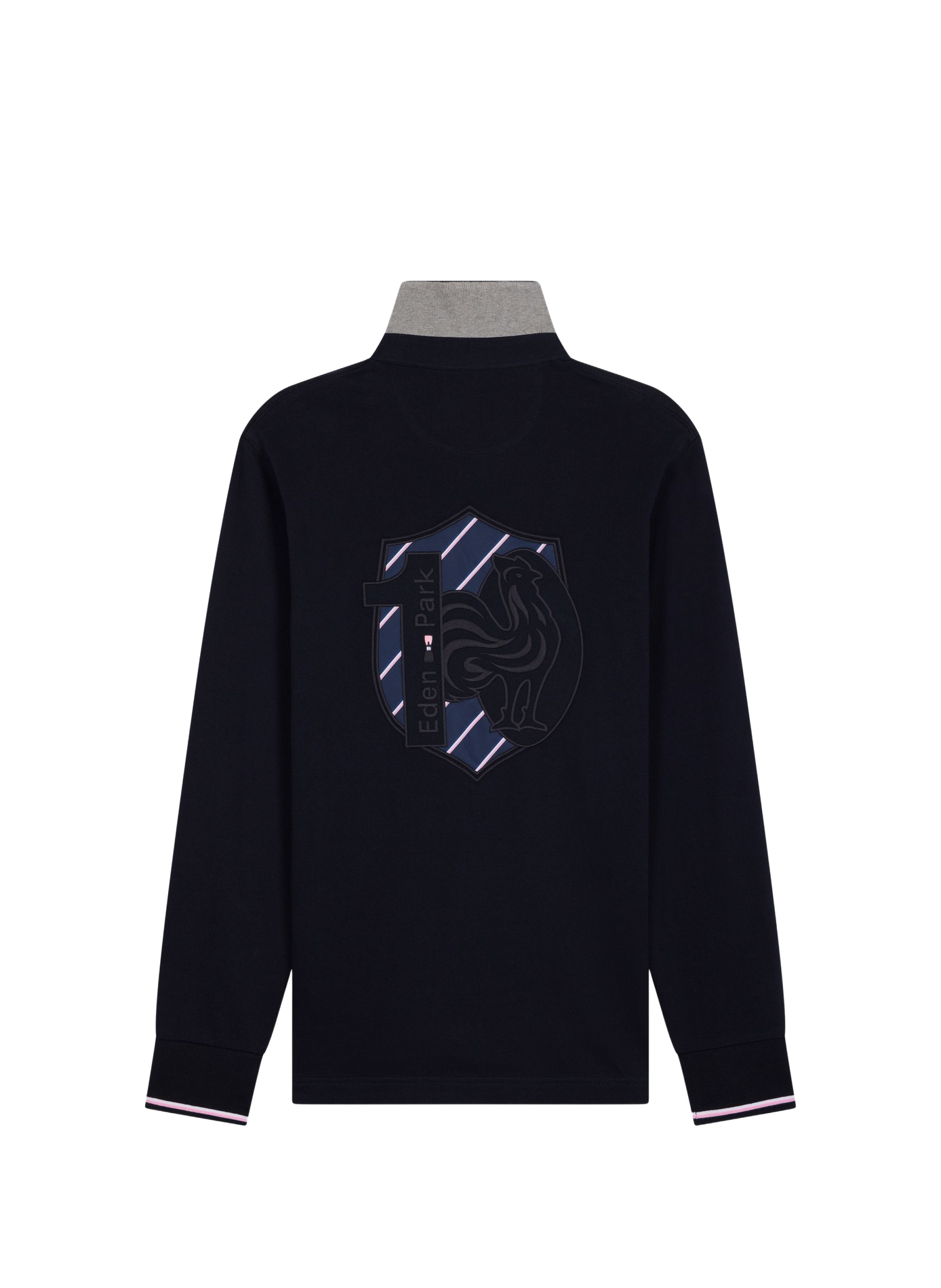 Gerader Baumwoll-Poloshirt EDEN PARK Blau