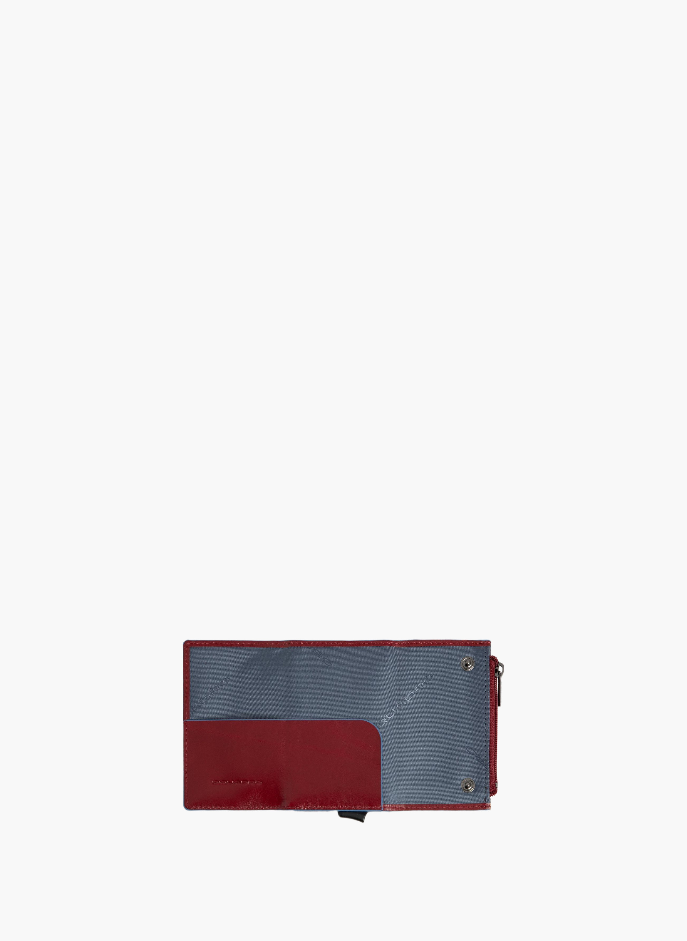 Compact leather wallet with pop-up card holder PIQUADRO Red