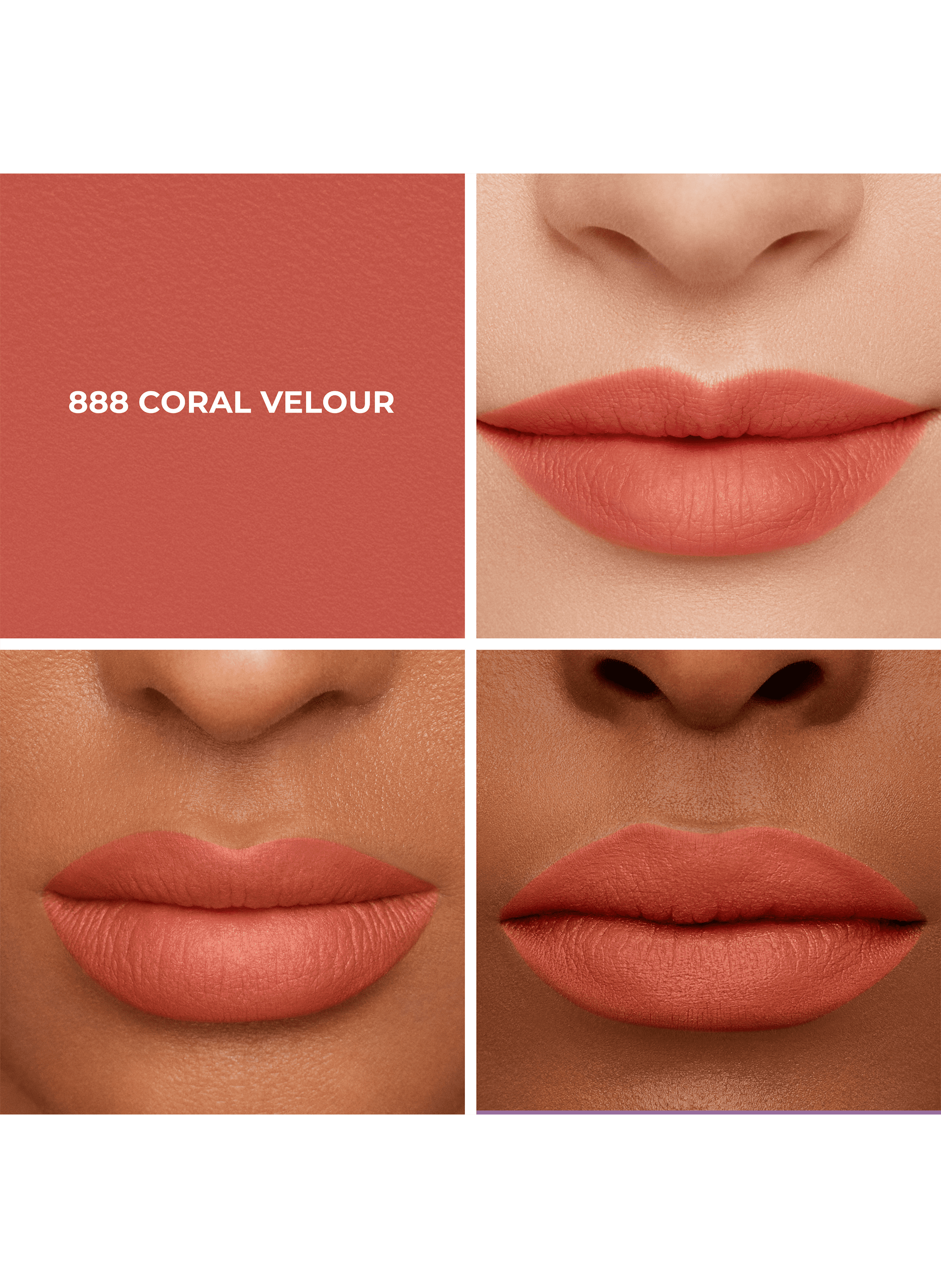 Caviar Smoothing Matte Lipstick 888 coral velour