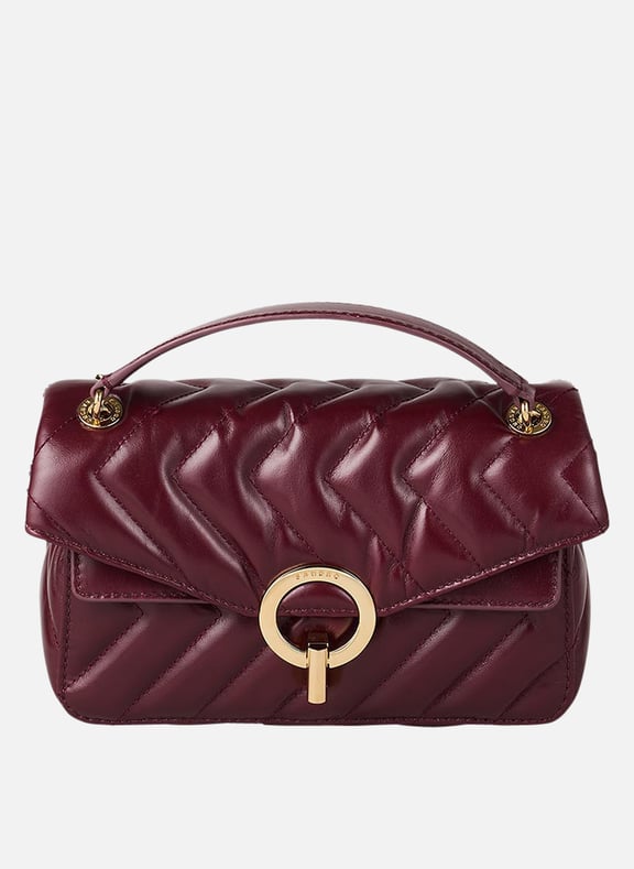 Petit sac en cuir matelassé yza Rouge by SANDRO SANDRO Petit sac en cuir matelassé yza Rouge