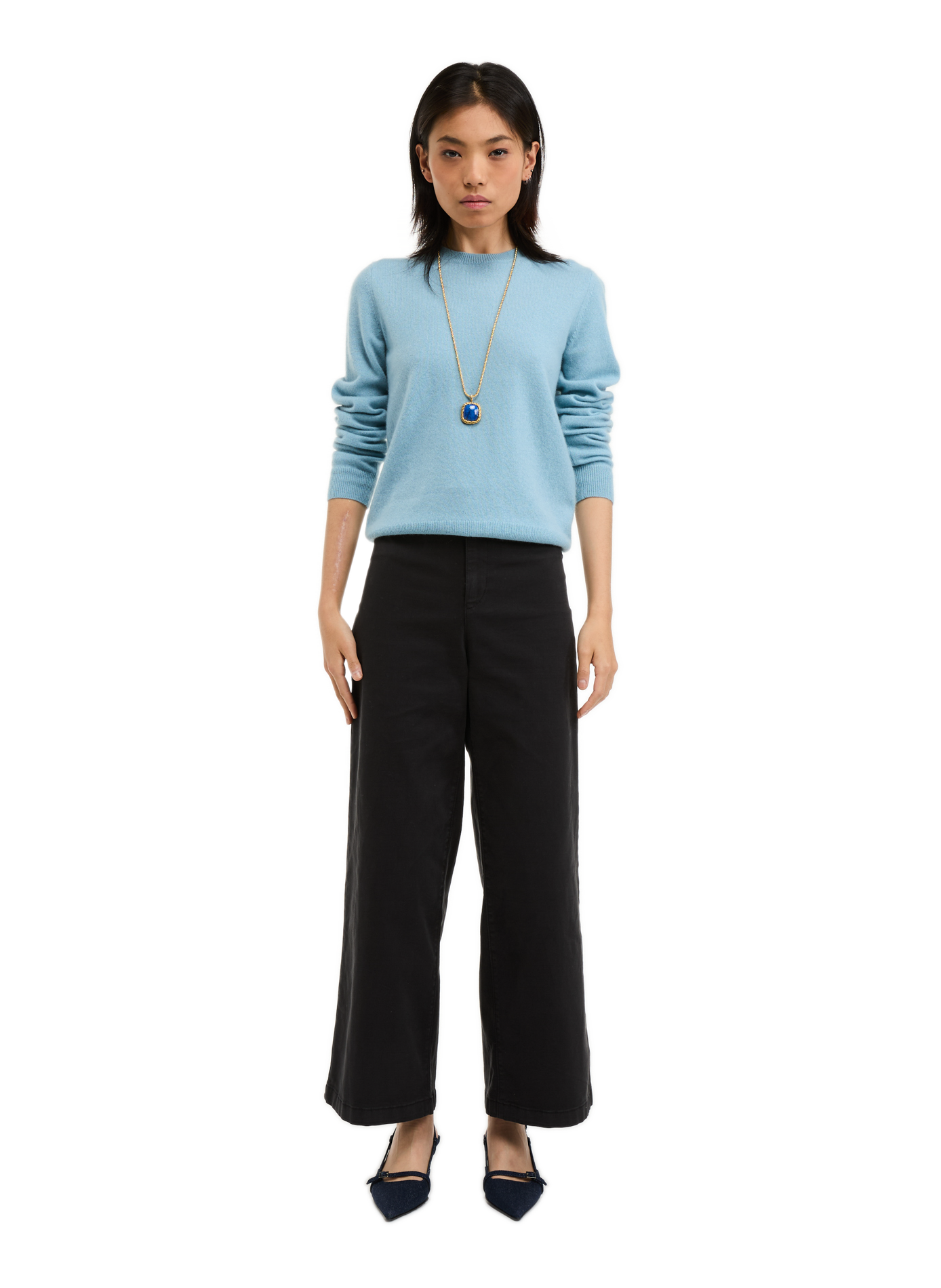 Pull en cachemire  AU PRINTEMPS PARIS Bleu