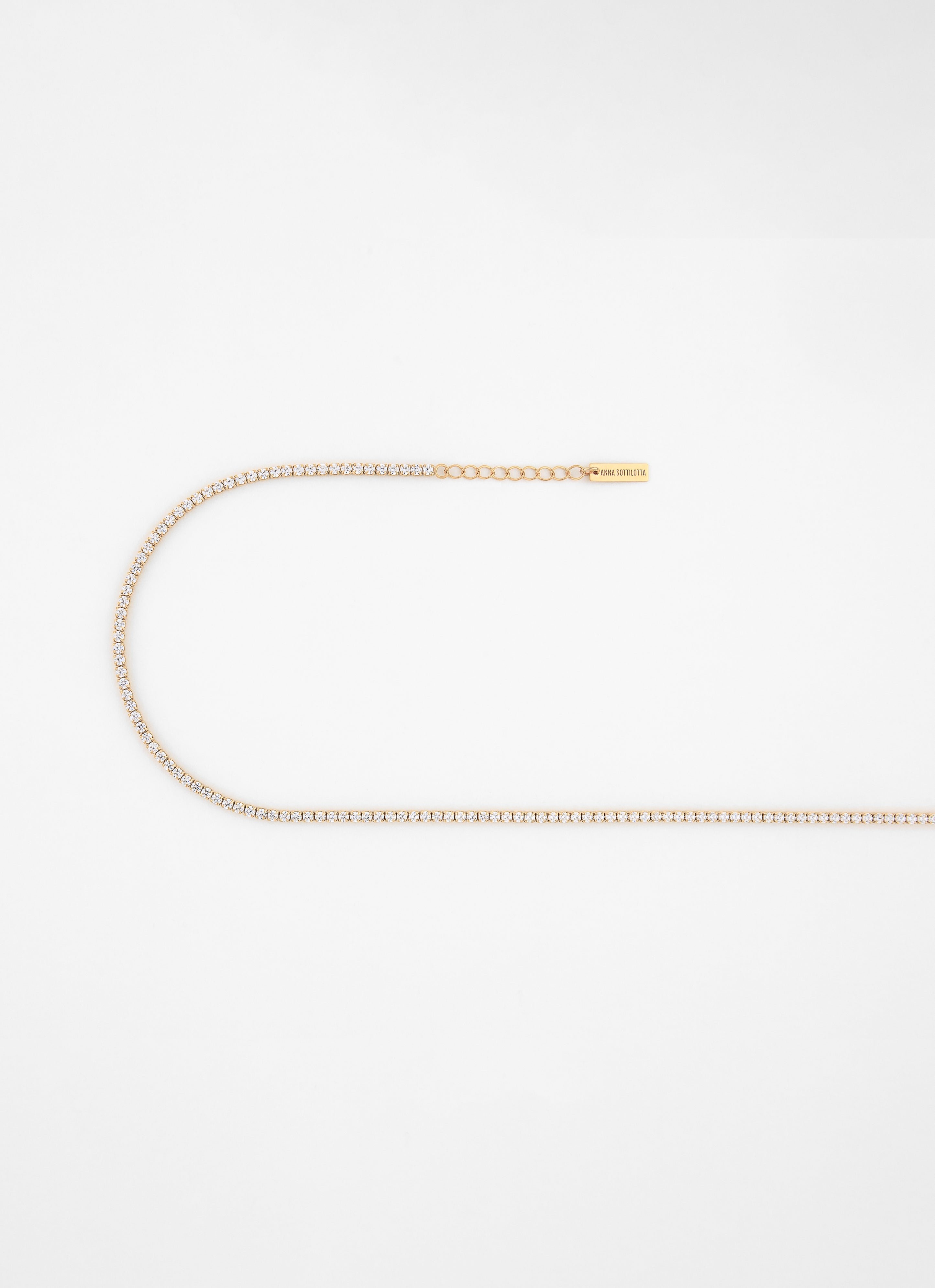 Collier river argent 925 plaqué or ANNA SOTTILOTTA Doré