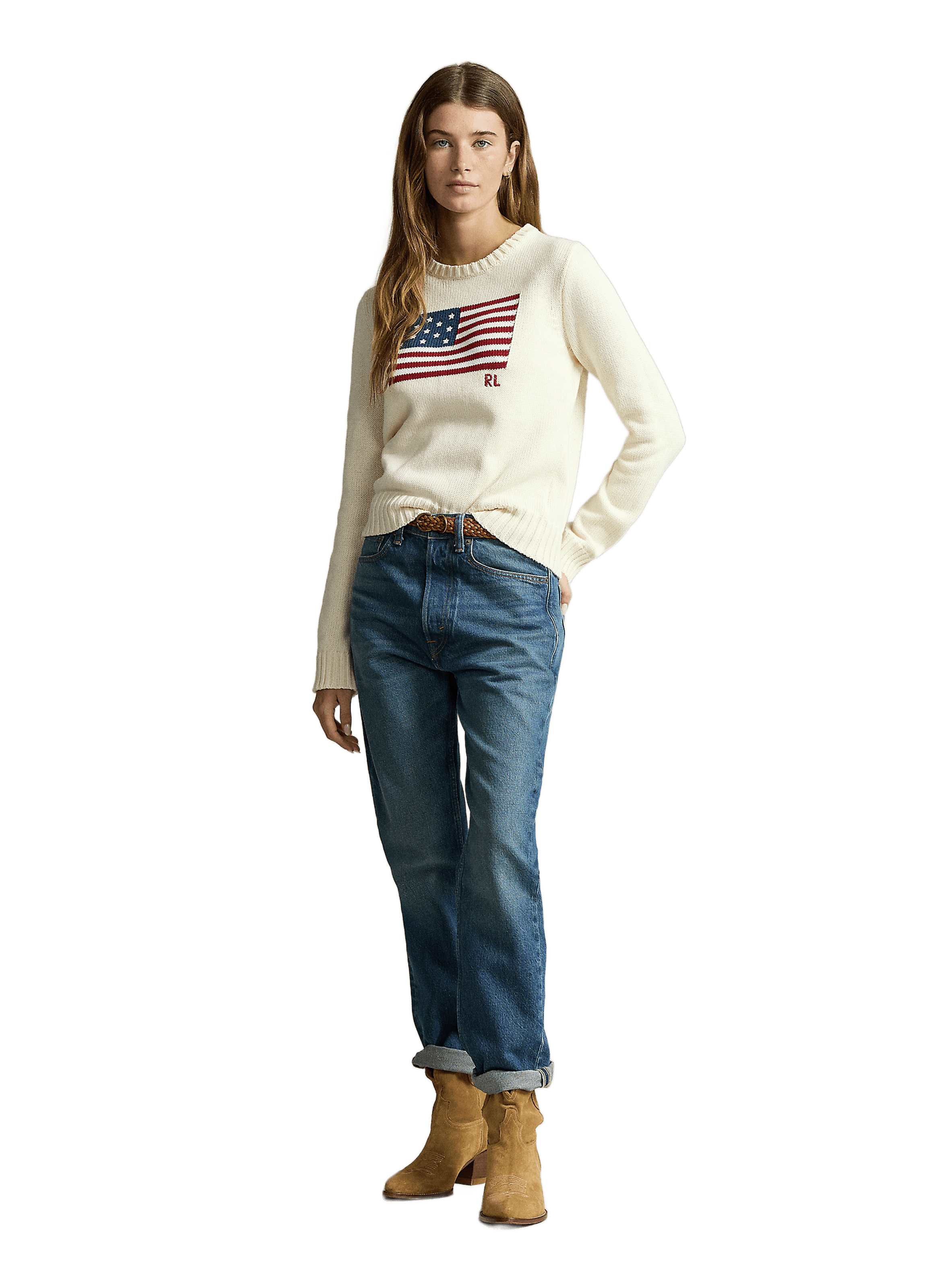 Pull en coton POLO RALPH LAUREN Blanc