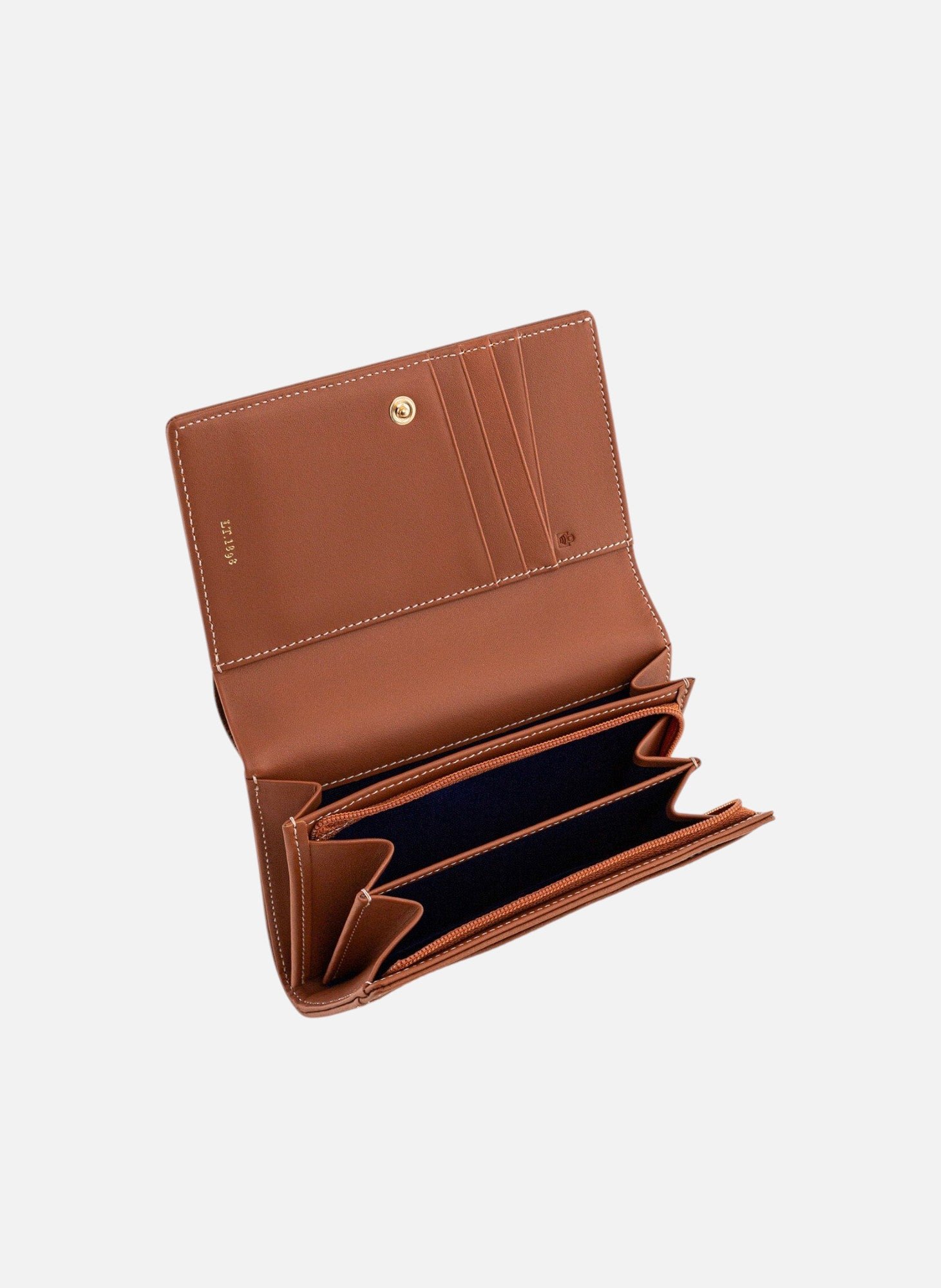 Portefeuille emilie en cuir grainé LE TANNEUR Marron