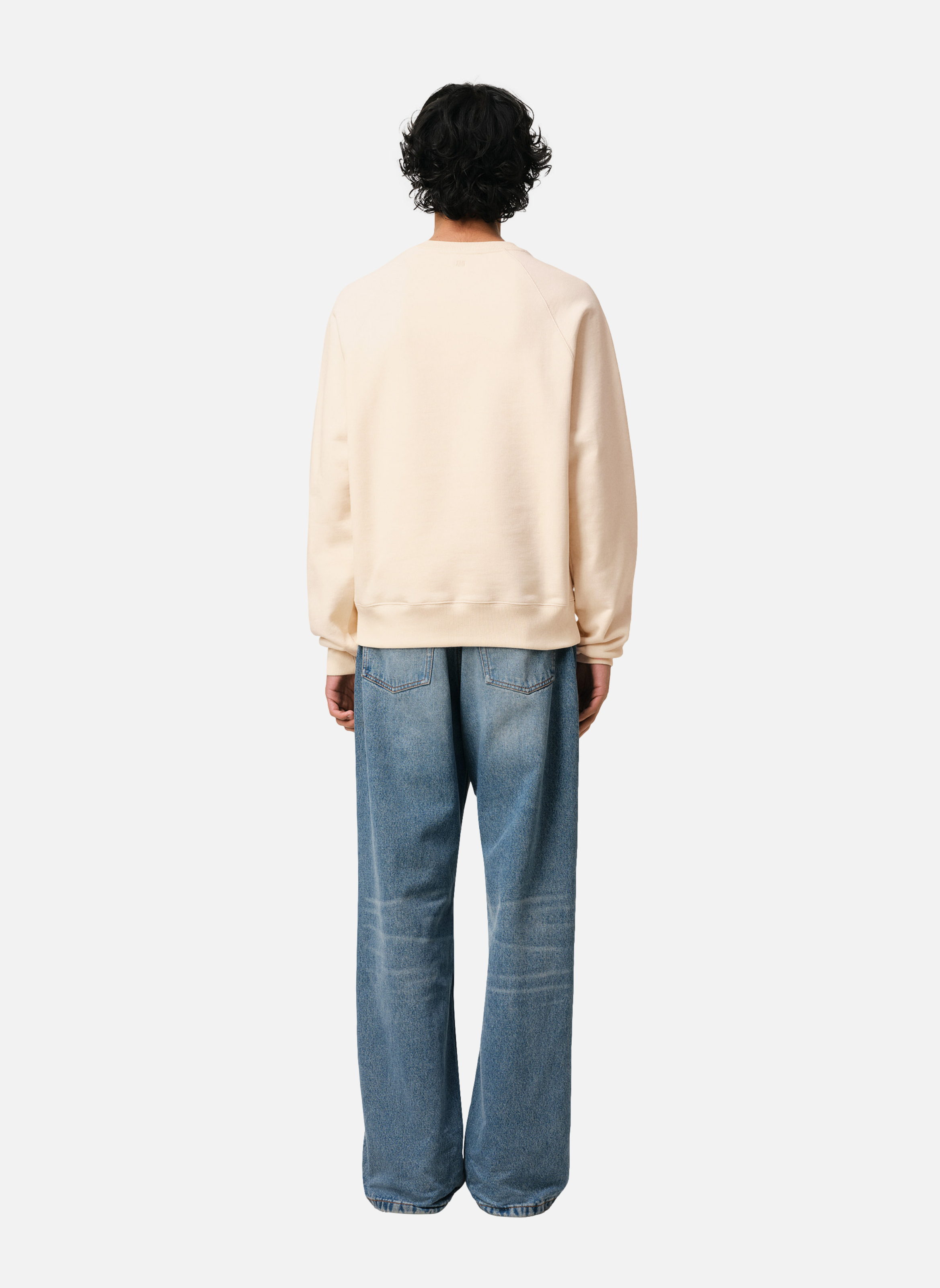 Sweatshirt patch ami de coeur unisexe AMI PARIS Blanc