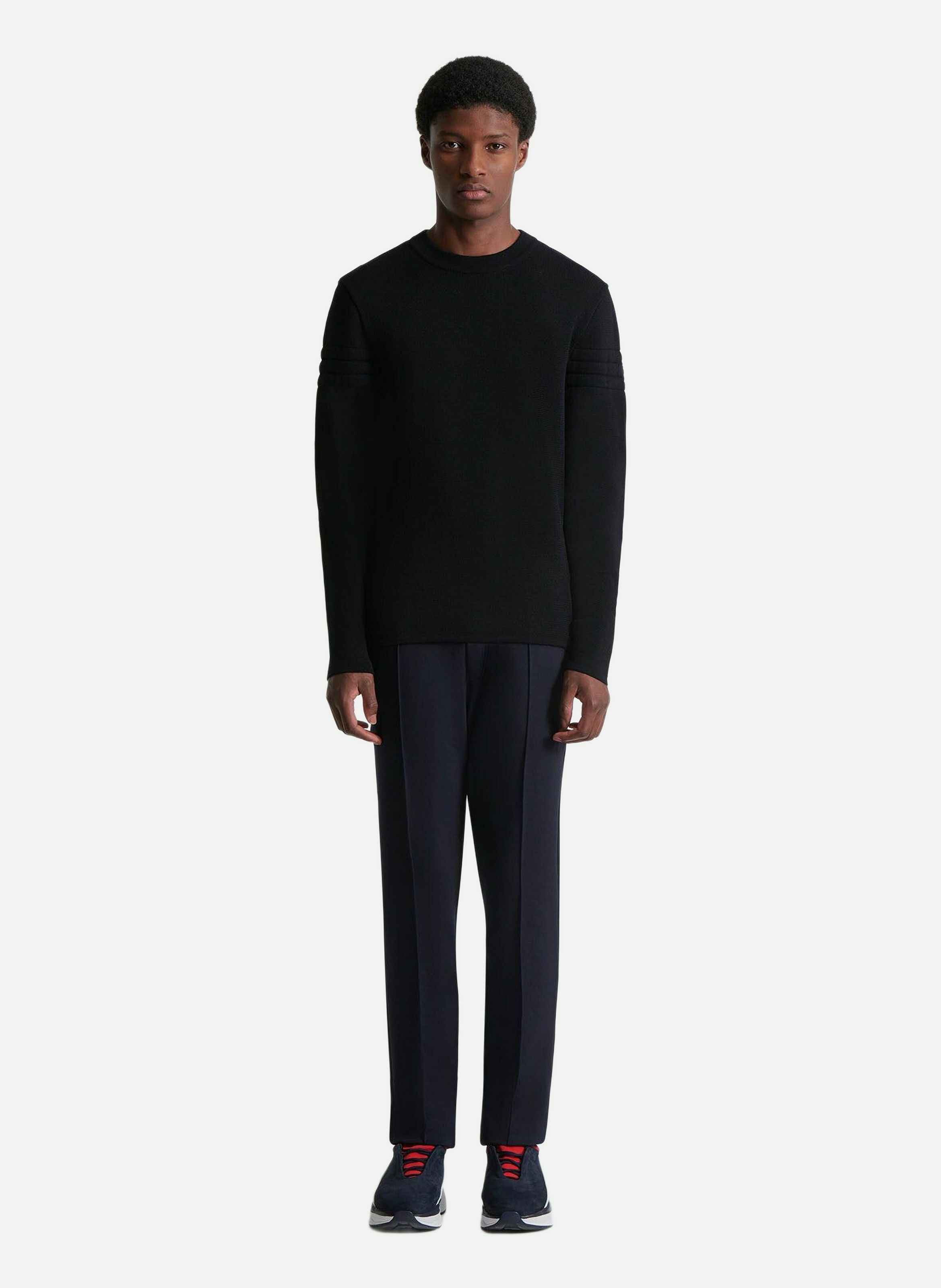 Pull damien col rond coupe regular FUSALP Noir