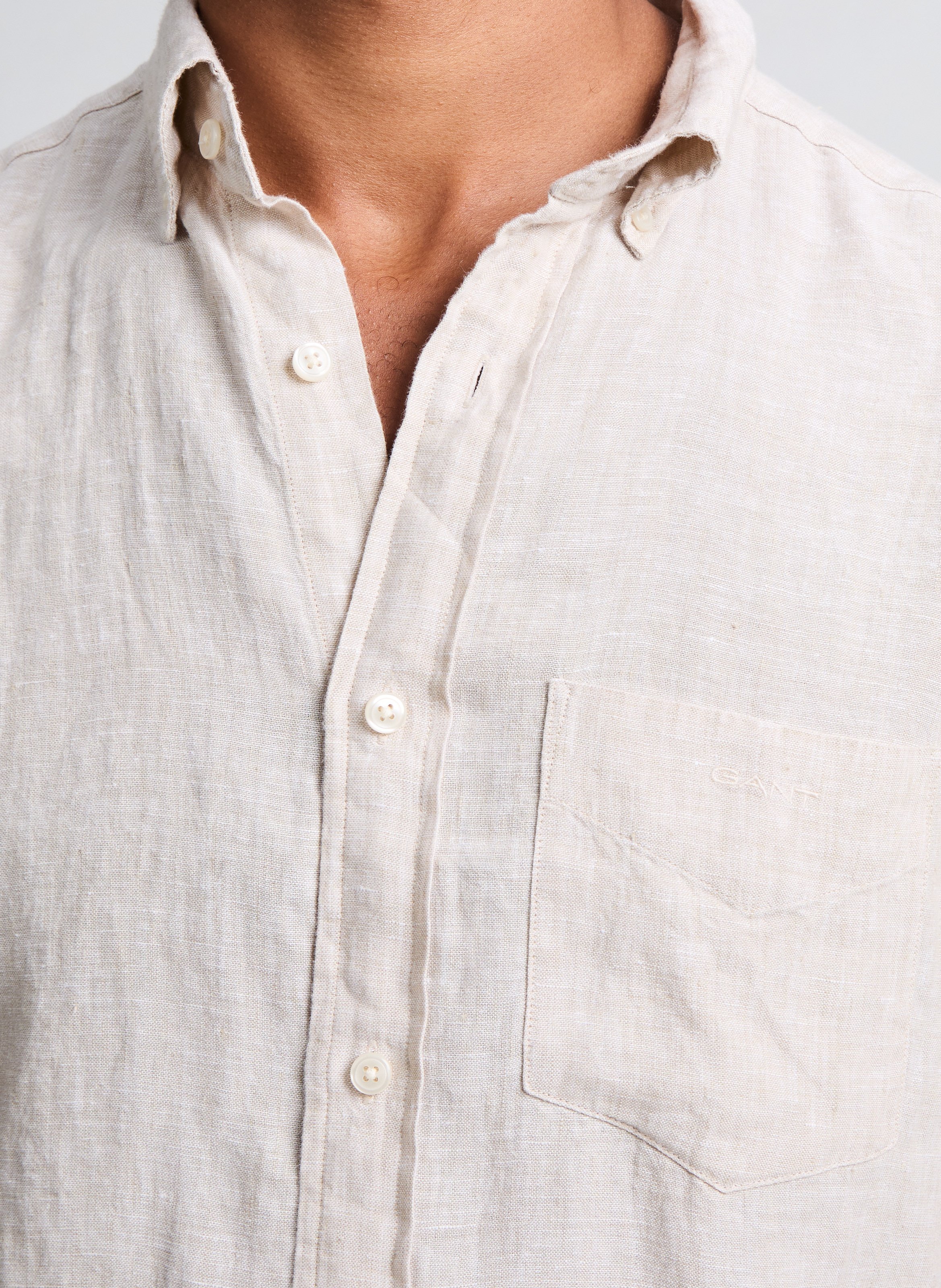 Linen shirt GANT Beige