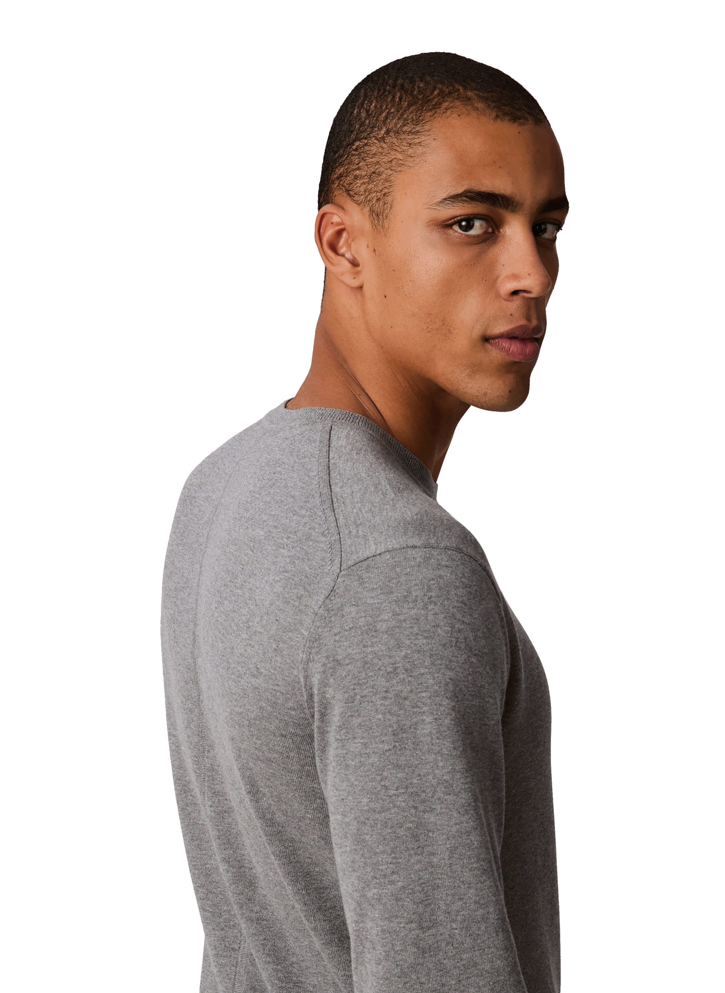 Fluffy cotton sweater CALVIN KLEIN Grey