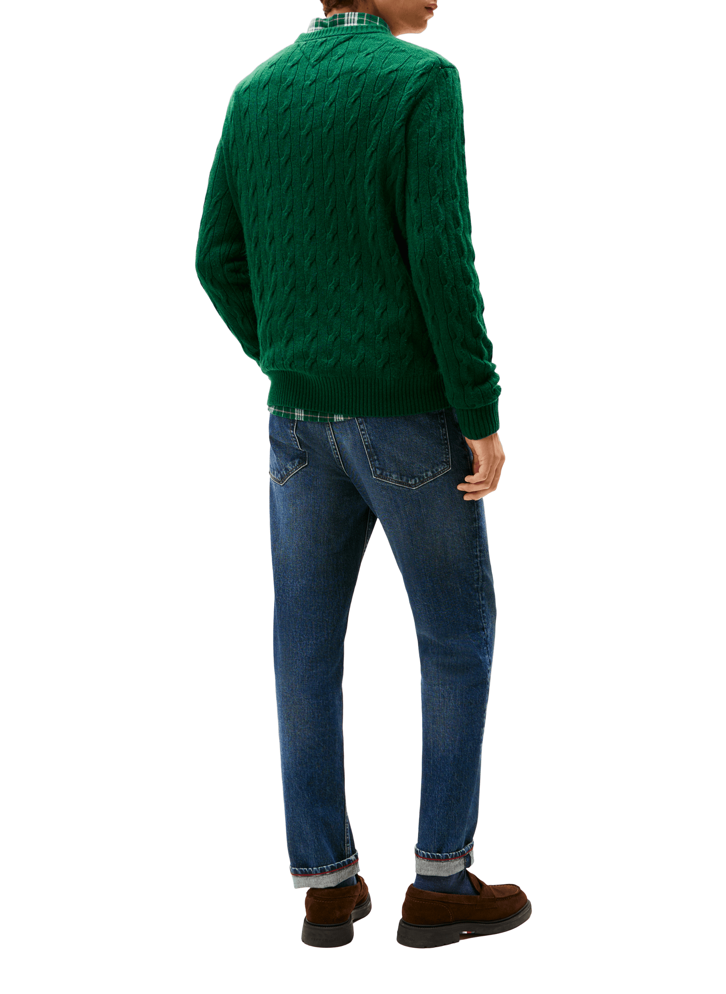 Wool-blend round-neck jumper TOMMY HILFIGER Green