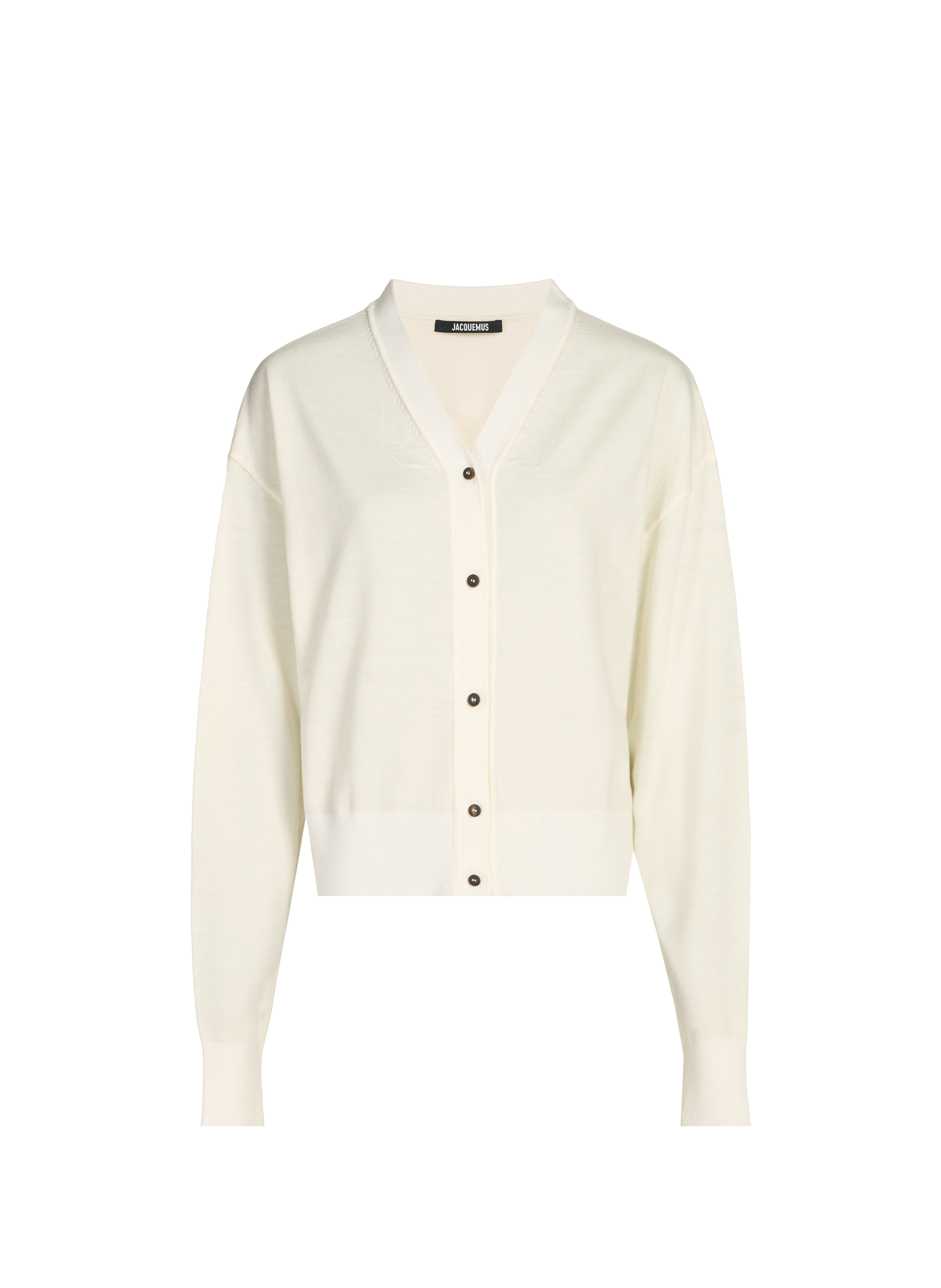 Cardigan cintré en laine JACQUEMUS Beige