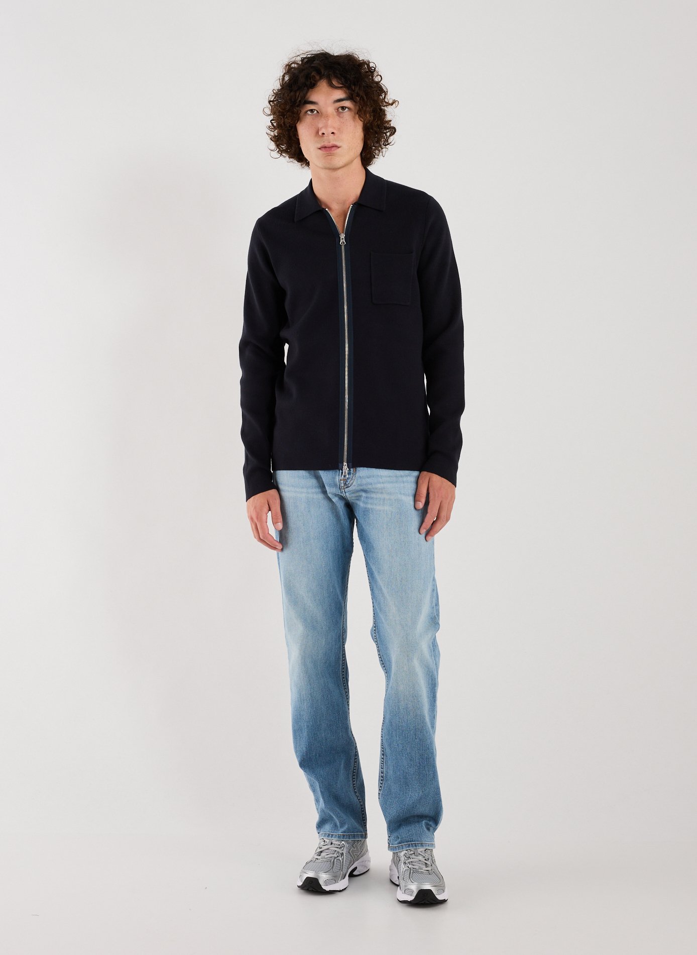 Pull polo droit SAMSOE SAMSOE Bleu