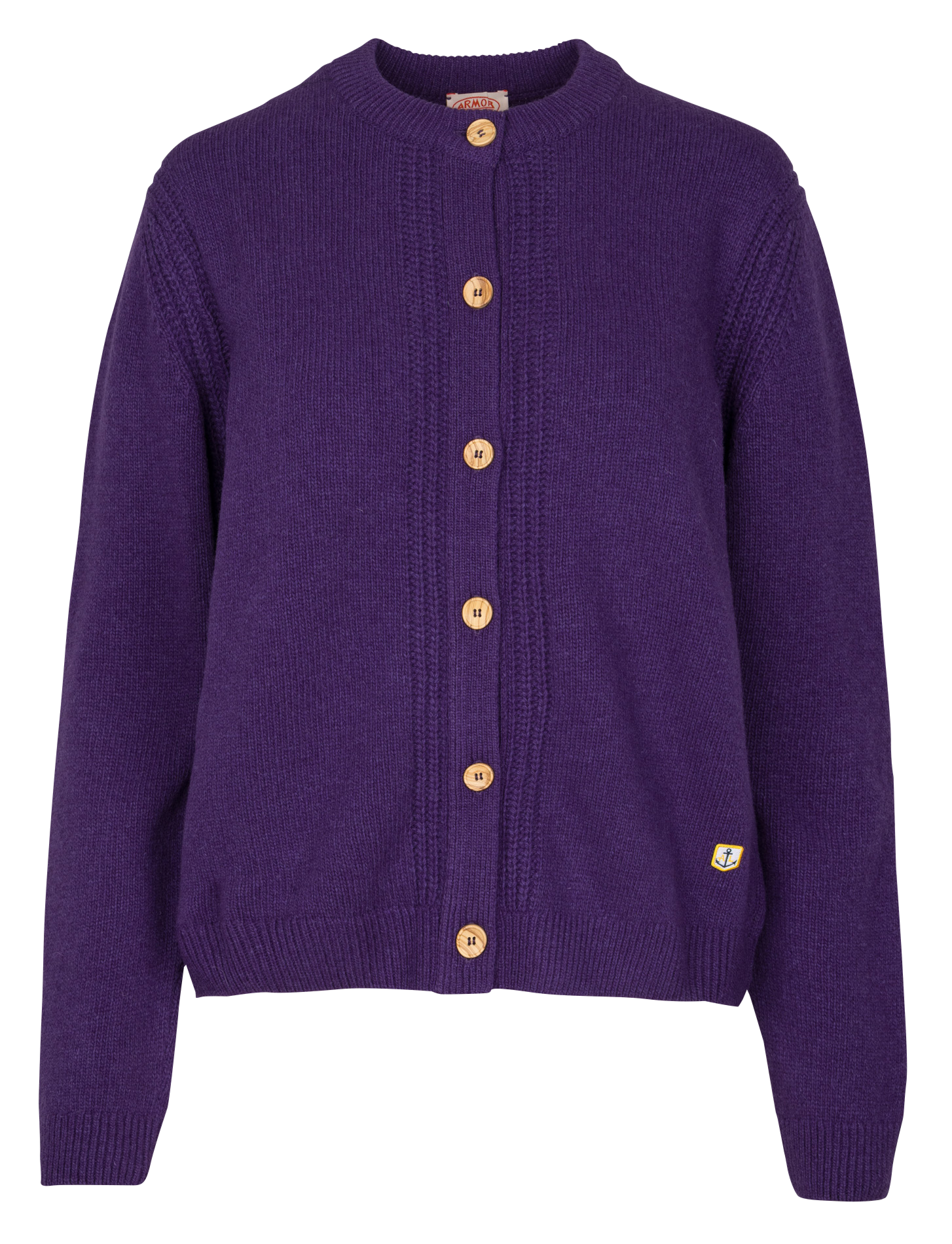 Gilet droit col rond en laine mélangée heritage ARMOR-LUX Bleu