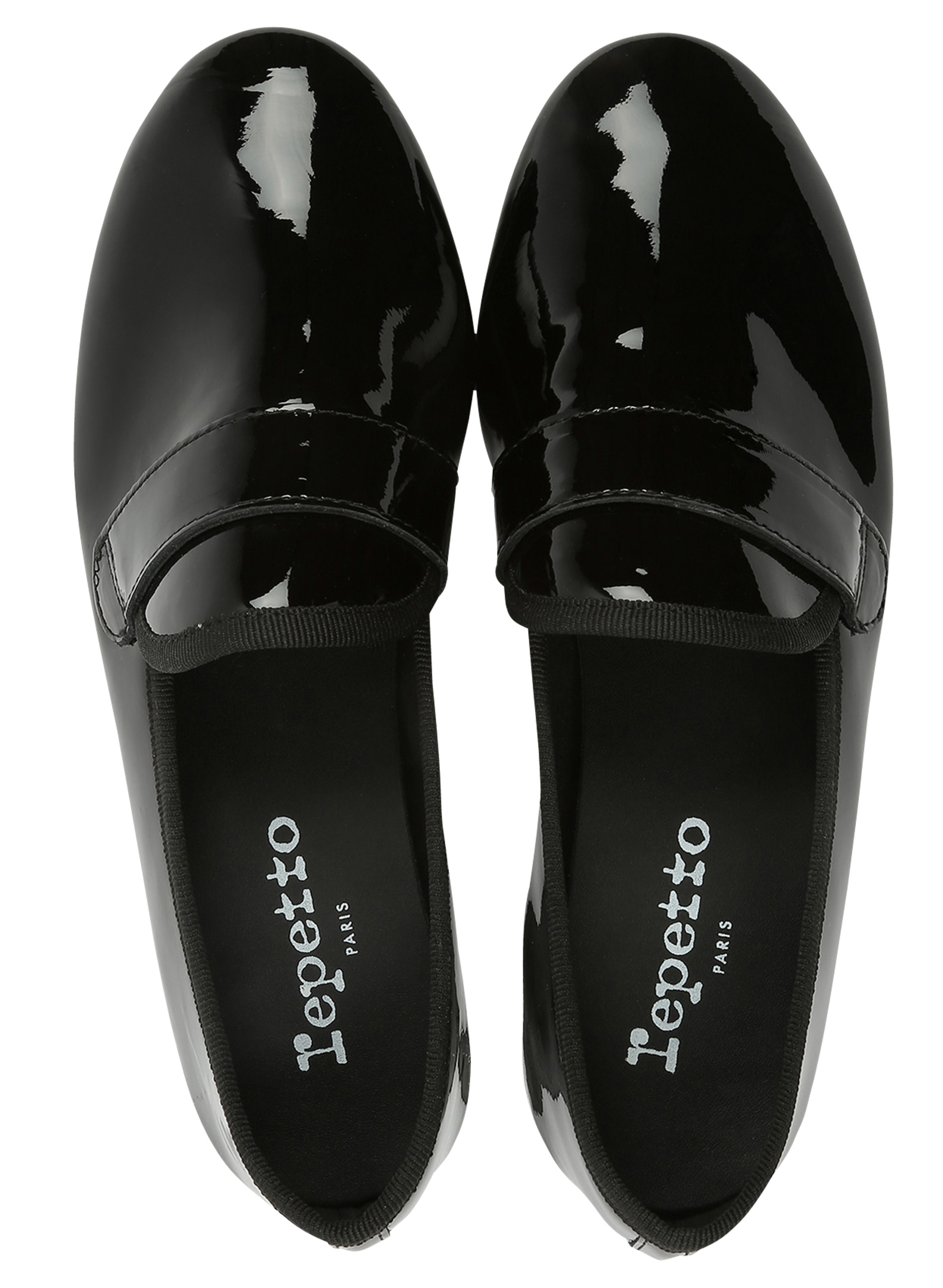 Loafers vernis en cuir vernis REPETTO Noir