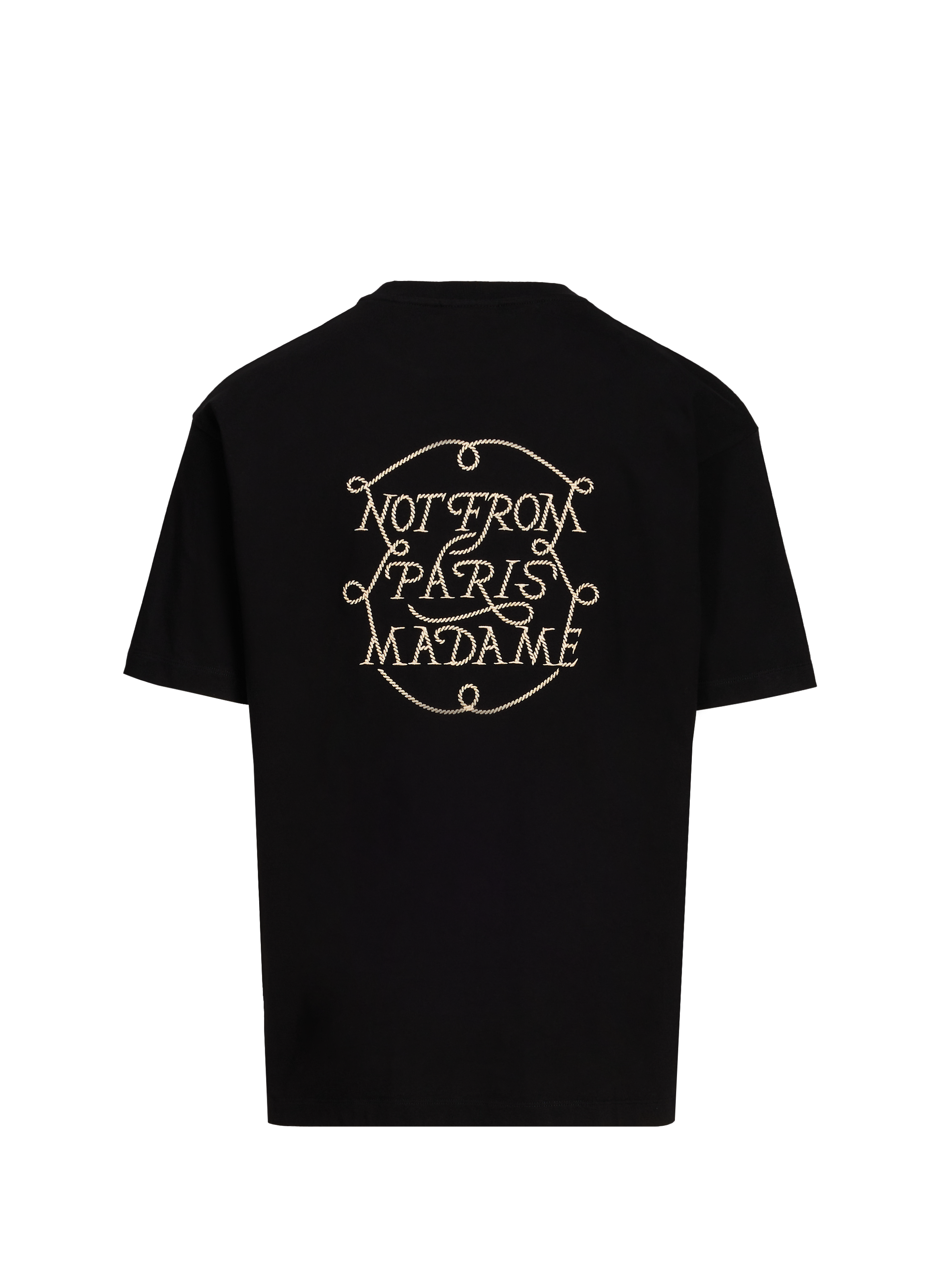 Le t-shirt Slogan Tresses DROLE DE MONSIEUR Noir