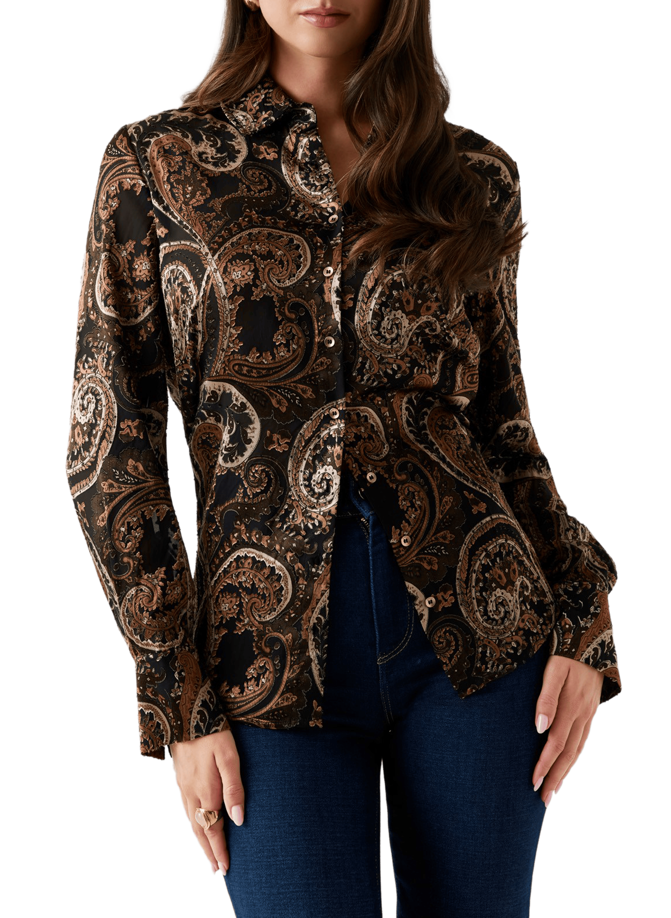 GUESS Chemise Paisley fluide Multicolore